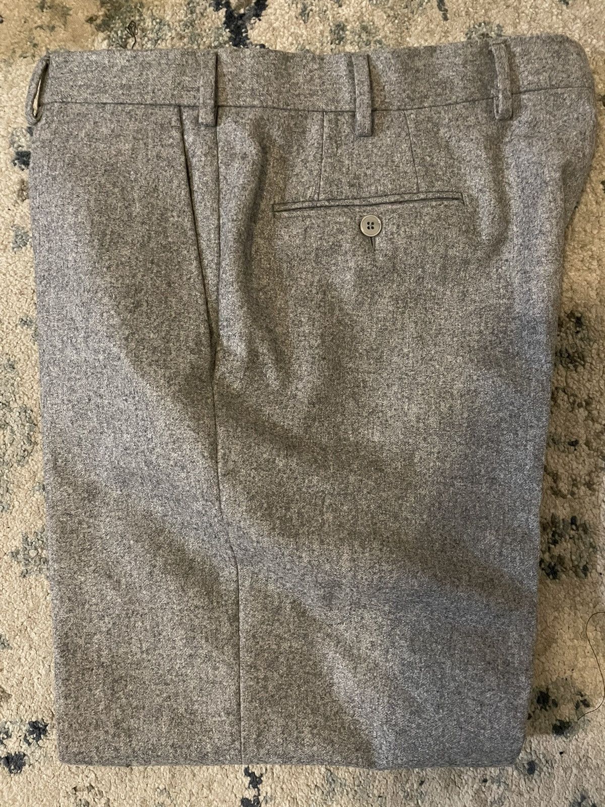 Luigi Bianchi Wool Flannel Flat Front Trouser Size US 36 / EU 52 - 3 Thumbnail