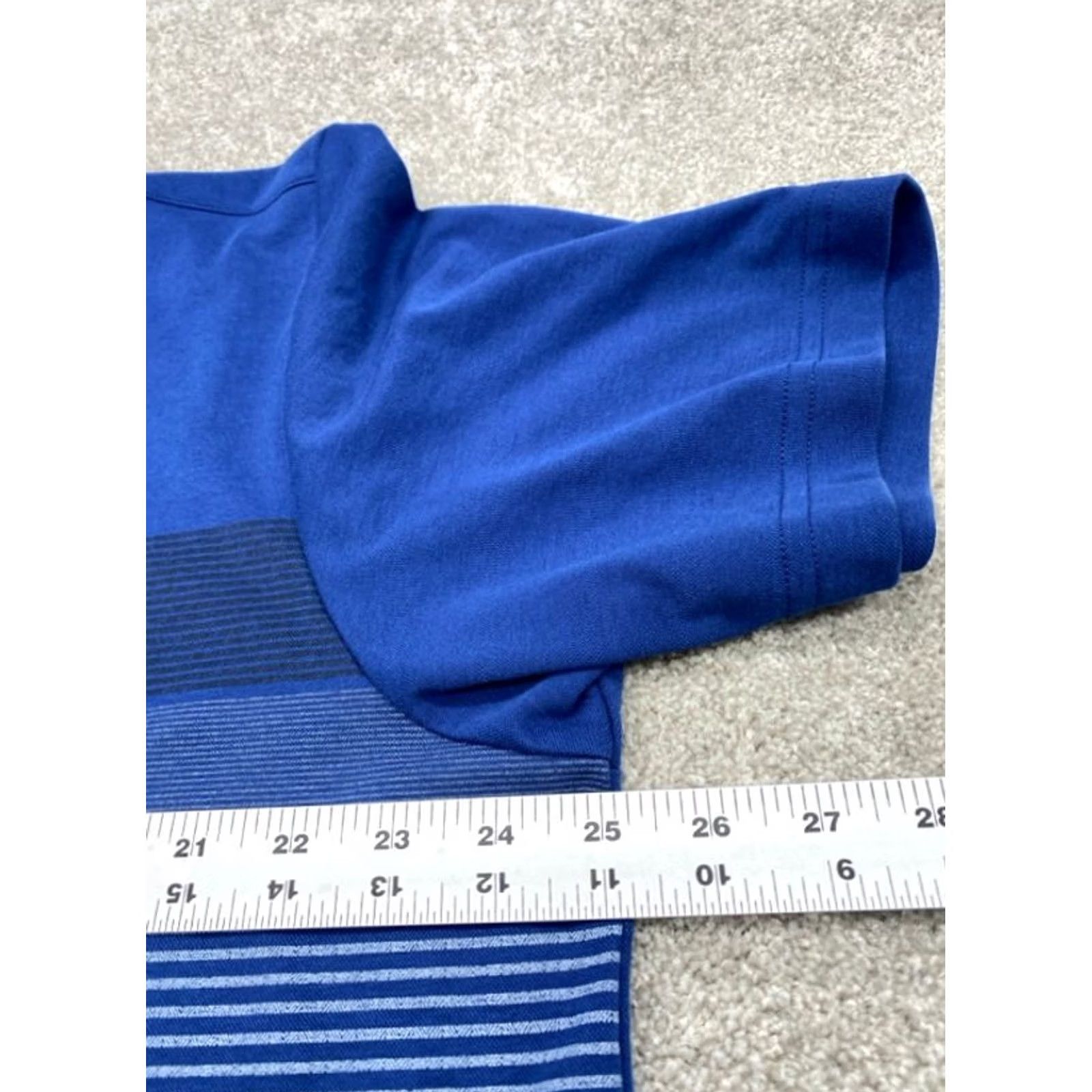 TravisMathew Travis Matthews Polo Shirt Men 2XL Blue Chest Stripe Golf Shirt Short Sleeve Cotton Polyester Knit Polo Men Size US XXL / EU 58 / 5 - 5 Thumbnail