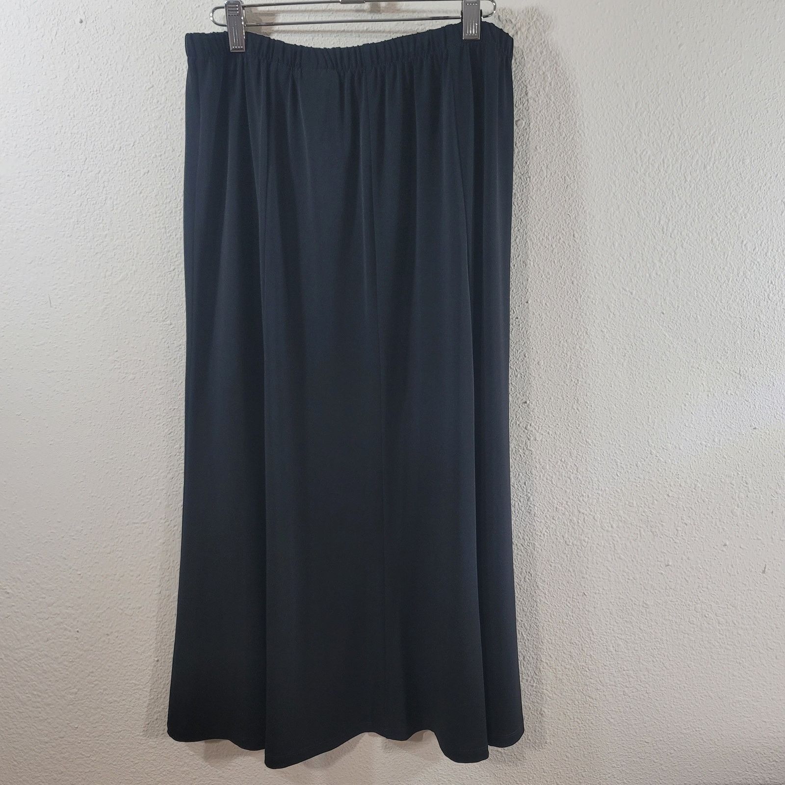 Other TanJay Black A Line Elastic Waist Pleated Maxi Skirt Medium Size 30" / US 8 / IT 44 - 2 Thumbnail
