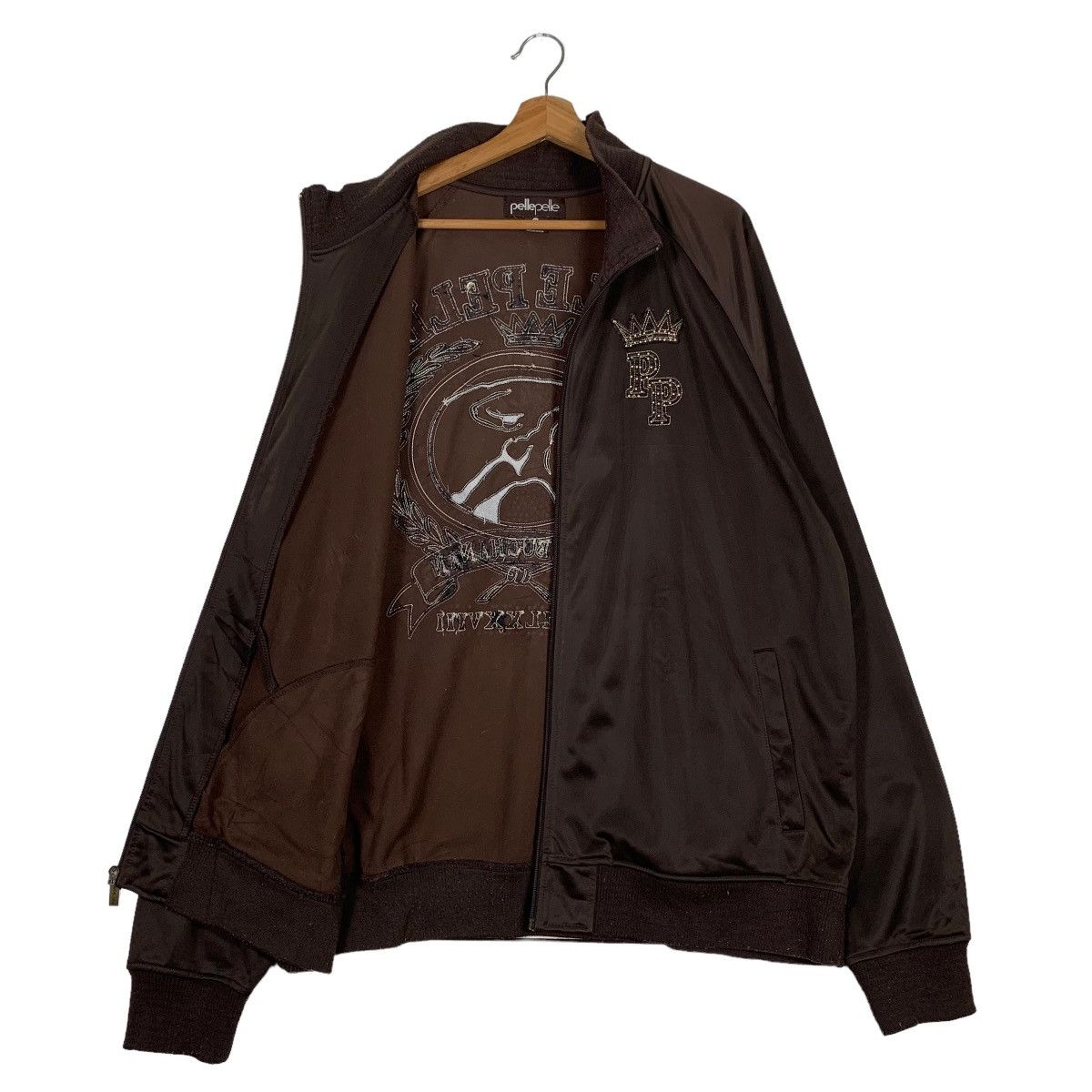 Japanese Brand PELLEPELLE MARCBUCHANAN Big Logo Sweater Jacket #0104-C6 Size US XXL / EU 58 / 5 - 11 Thumbnail