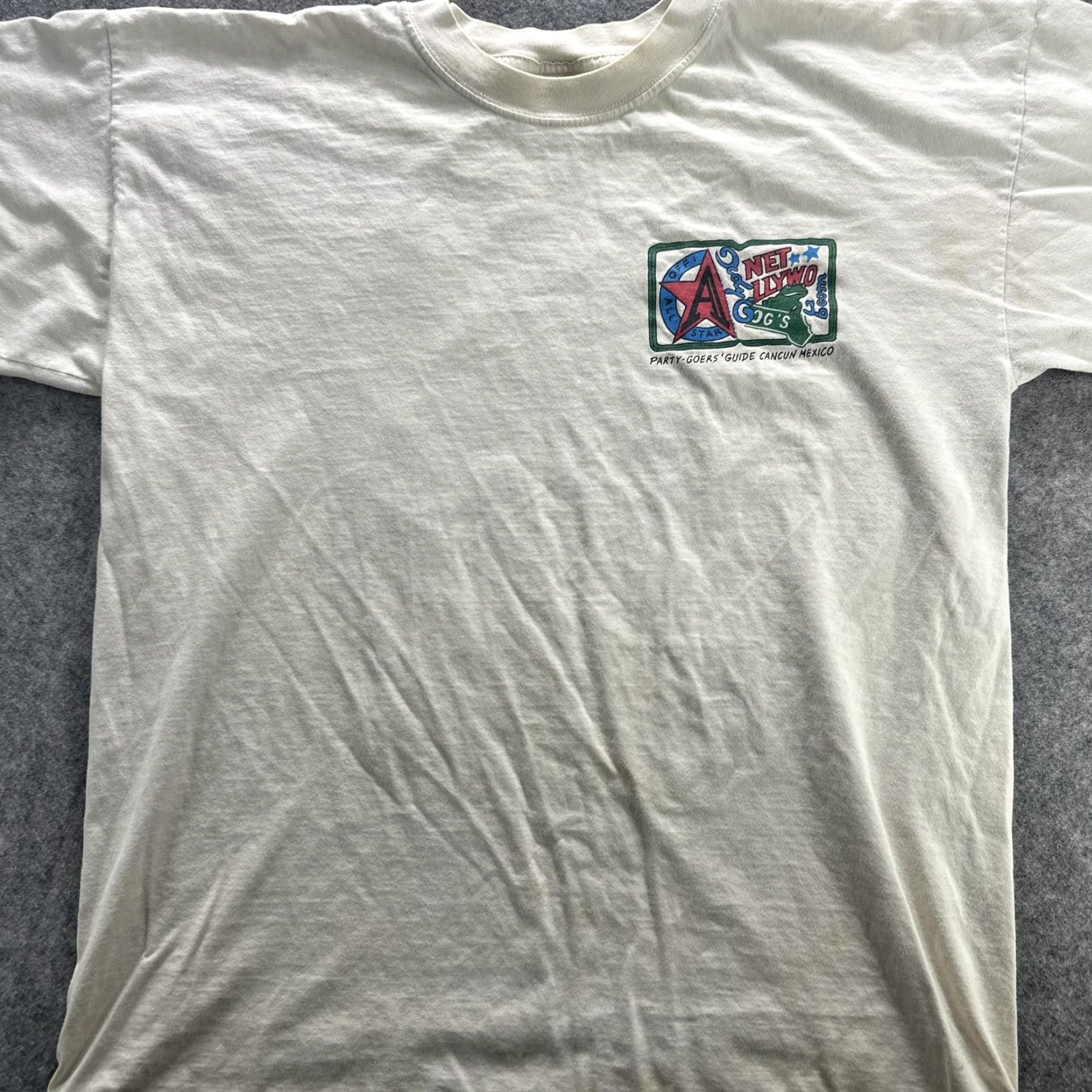 Planet Hollywood VINTAGE Cancun Mexico Party Shirt Mens Large White Planet Hollywood 90s Size US L / EU 52-54 / 3 - 4 Thumbnail