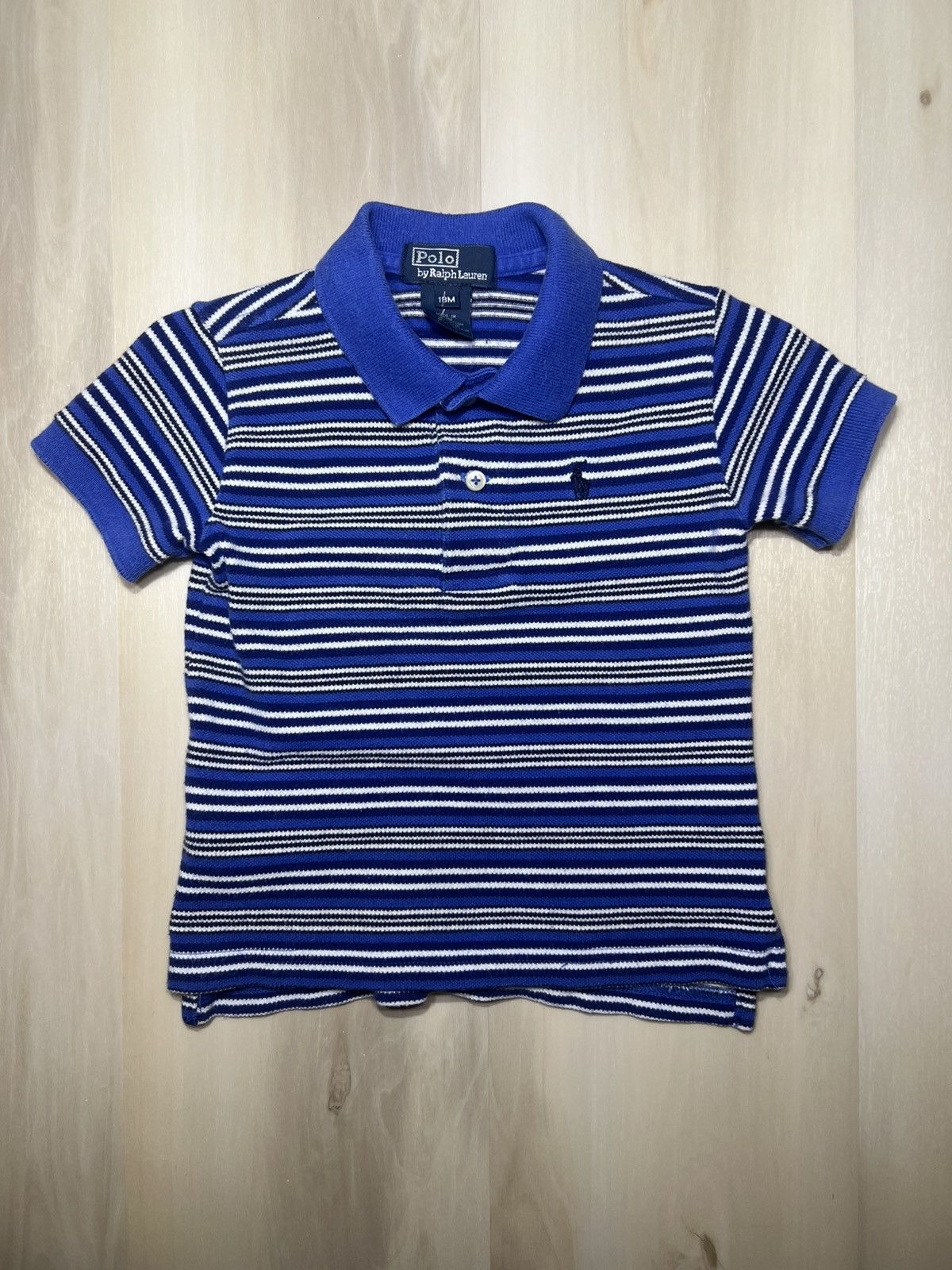 Polo Ralph Lauren Polo Ralph Lauren Blue & White Striped Baby Boy Sz 18m Polo Size US XXS / EU 40 - 1 Thumbnail