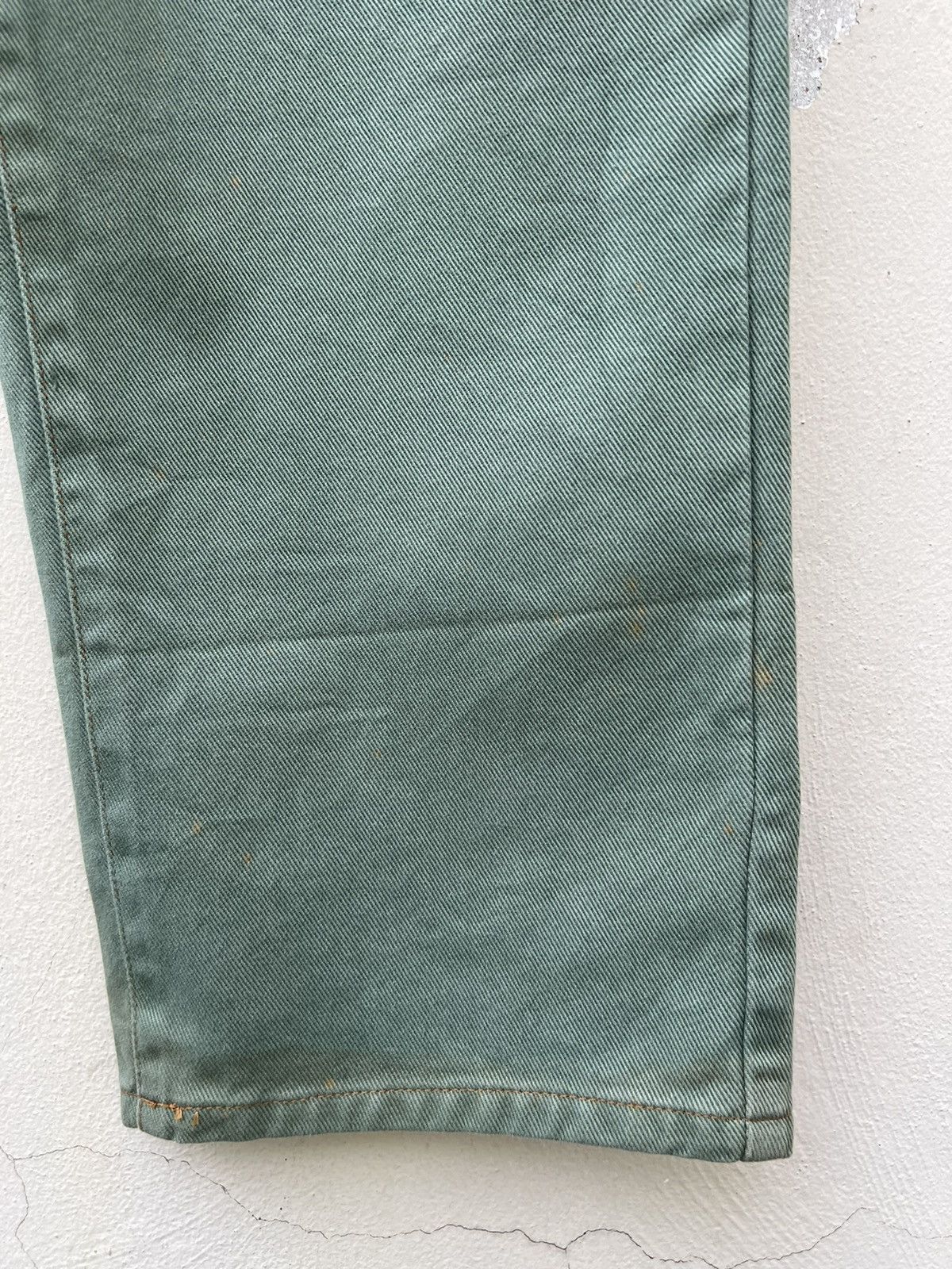 Marithe + Francois Girbaud Vintage 90s MFG Sun Fade Green Denim Baggy Jeans Size US 32 / EU 48 - 15 Thumbnail
