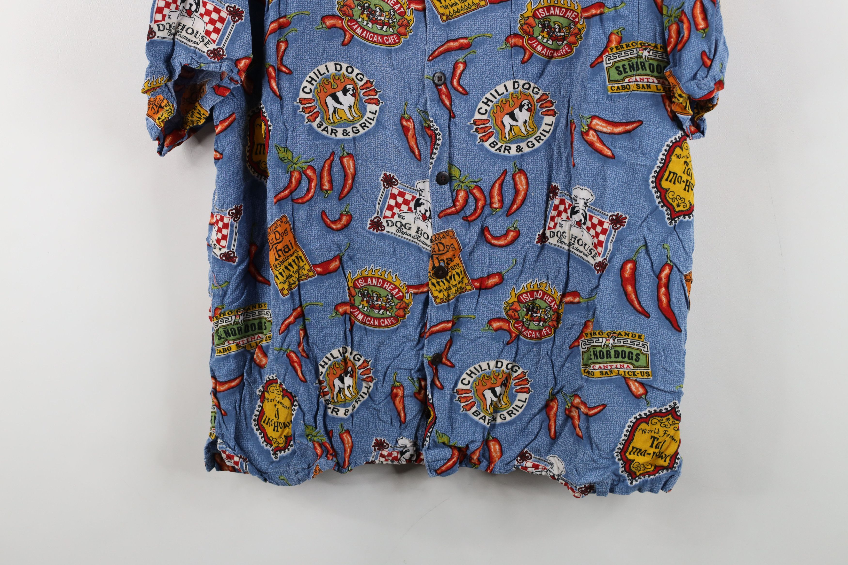 Big Dogs Vintage 90s Y2K Big Dogs Over Print Hawaiian Button Shirt Size US L / EU 52-54 / 3 - 3 Thumbnail
