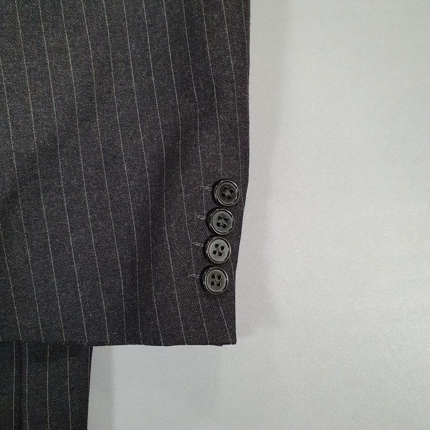 Chester Barrie Chester Barrie Blazer Jacket Mens Grey 44 R Pin Stripe Wool Classic Savile Row Size 44R - 3 Thumbnail