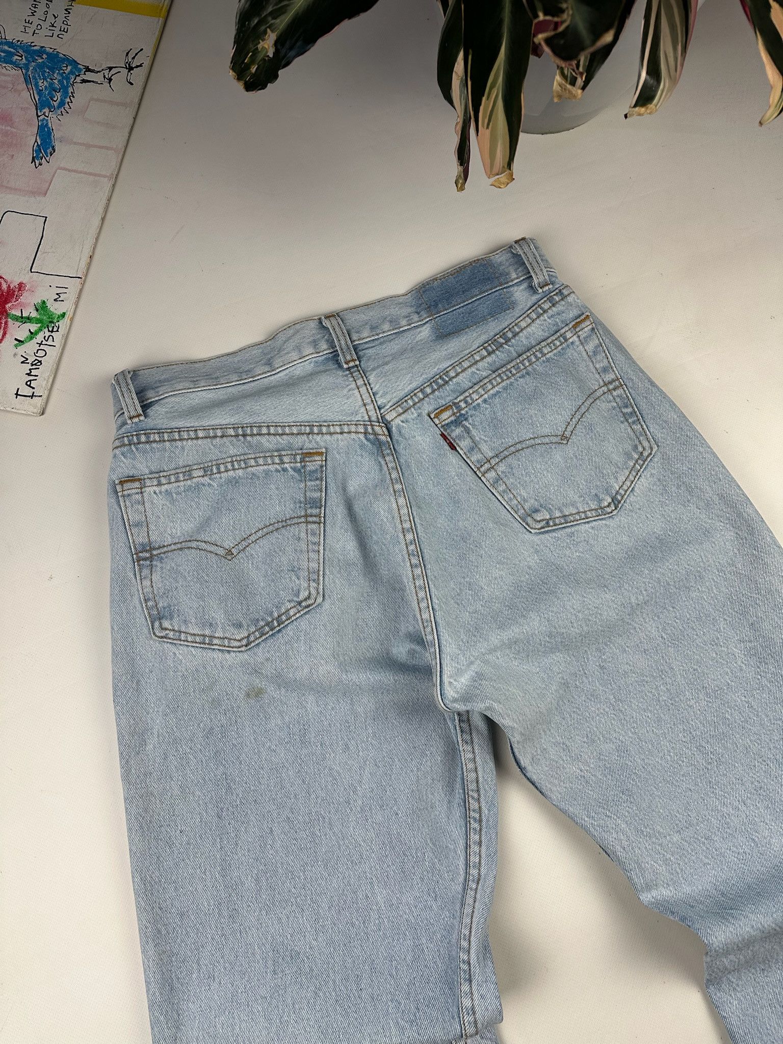 Levi's Vintage 90s Levi’s Washed Blue Denim Jeans Size US 30 / EU 46 - 8 Thumbnail