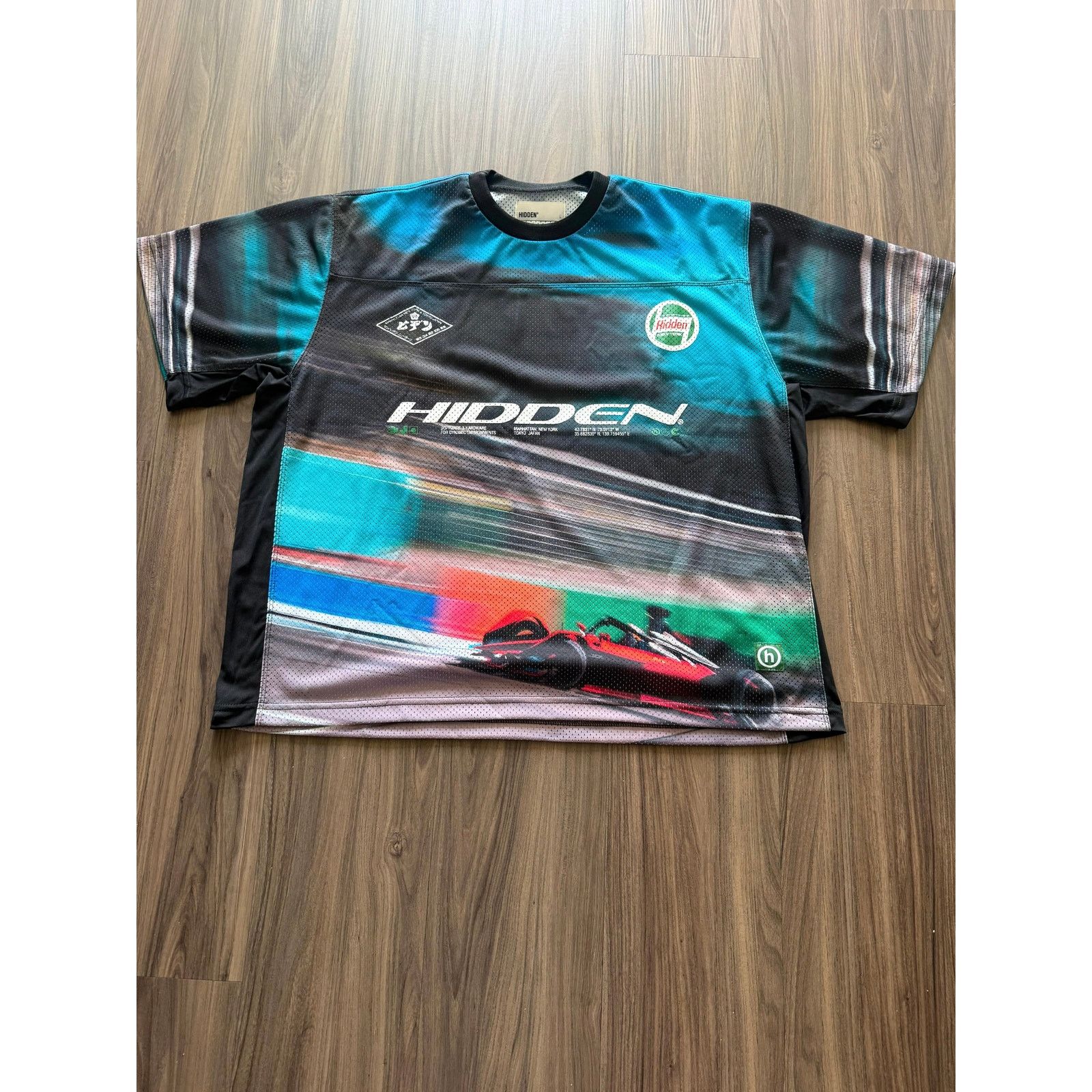 HIDDEN Hidden NY F1 Racing Mesh Jersey Black Teal Size US L / EU 52-54 / 3 - 1 Thumbnail