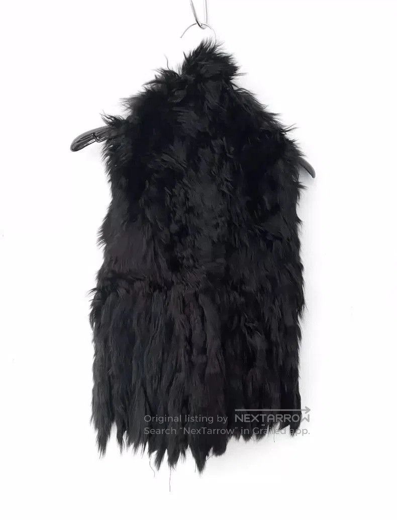 Ann Demeulemeester Black Fur Vest with Unique Design. Size US M / EU 48-50 / 2 - 3 Thumbnail
