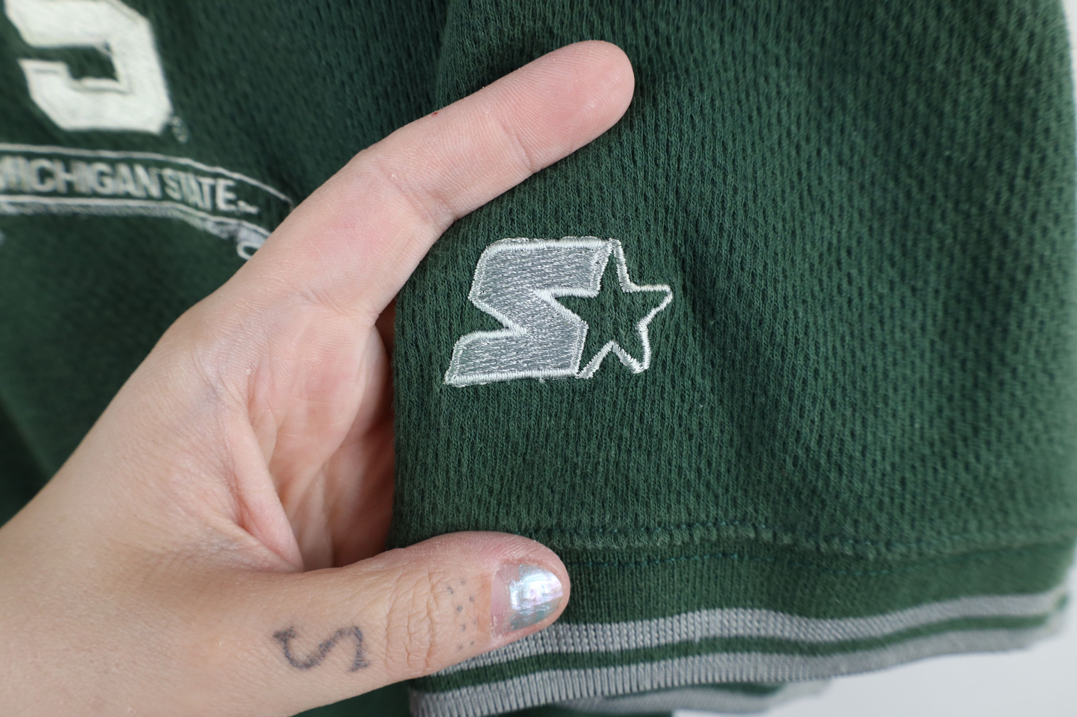 Starter × Vintage Vintage 90s Starter Out Michigan State University Polo Shirt Size US XXL / EU 58 / 5 - 4 Thumbnail