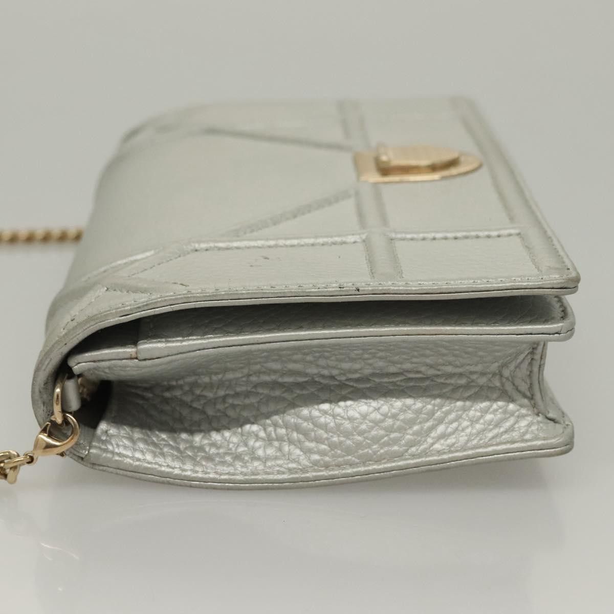 Dior DIOR Diorama Chain Shoulder Bag Leather Silver Size ONE SIZE - 5 Thumbnail