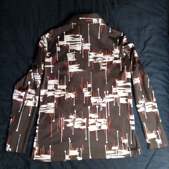 Other Vintage Mardi Modes Abstract Strokes Polyester Shirt Top Size M / US 6-8 / IT 42-44 - 5 Thumbnail