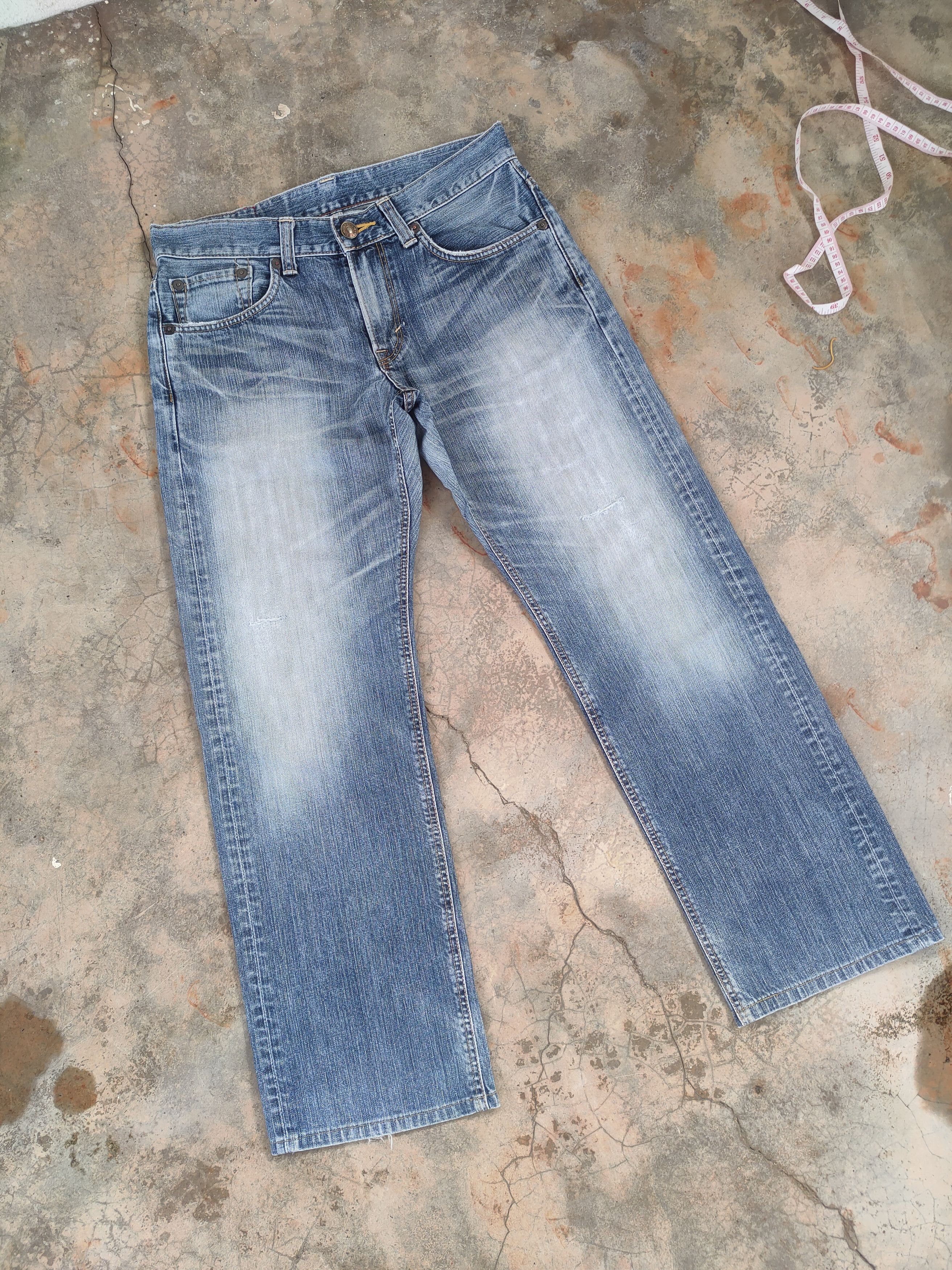 Edwin × Jean W33 VINTAGE EDWIN 504 FADED DISTRESSED JEAN PANTS Size US 33 - 2 Thumbnail