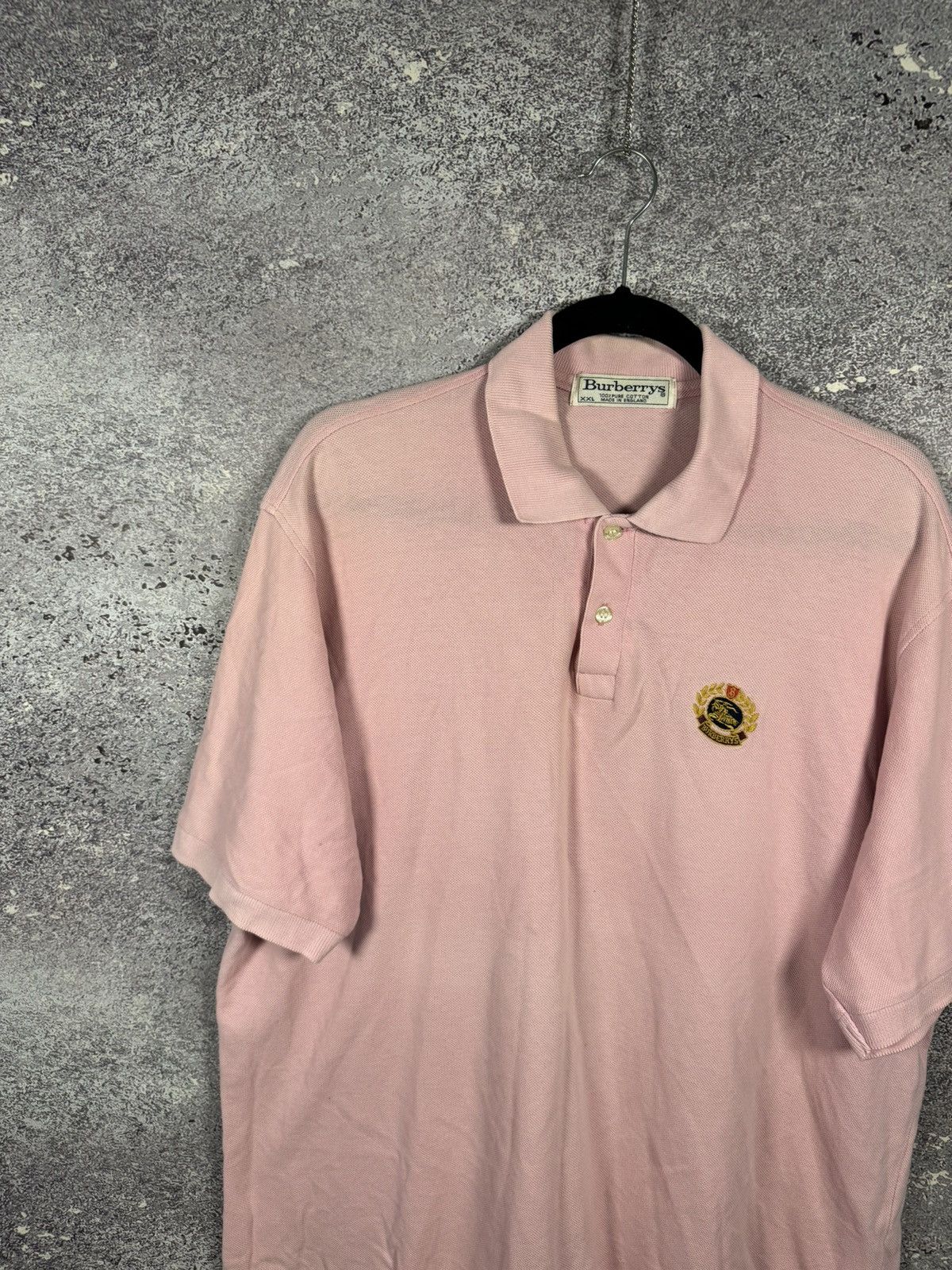 Burberry × Vintage Vintage Burberrys Pink Logos Polos 2XLarge Oldmoney Size US XXL / EU 58 / 5 - 3 Thumbnail