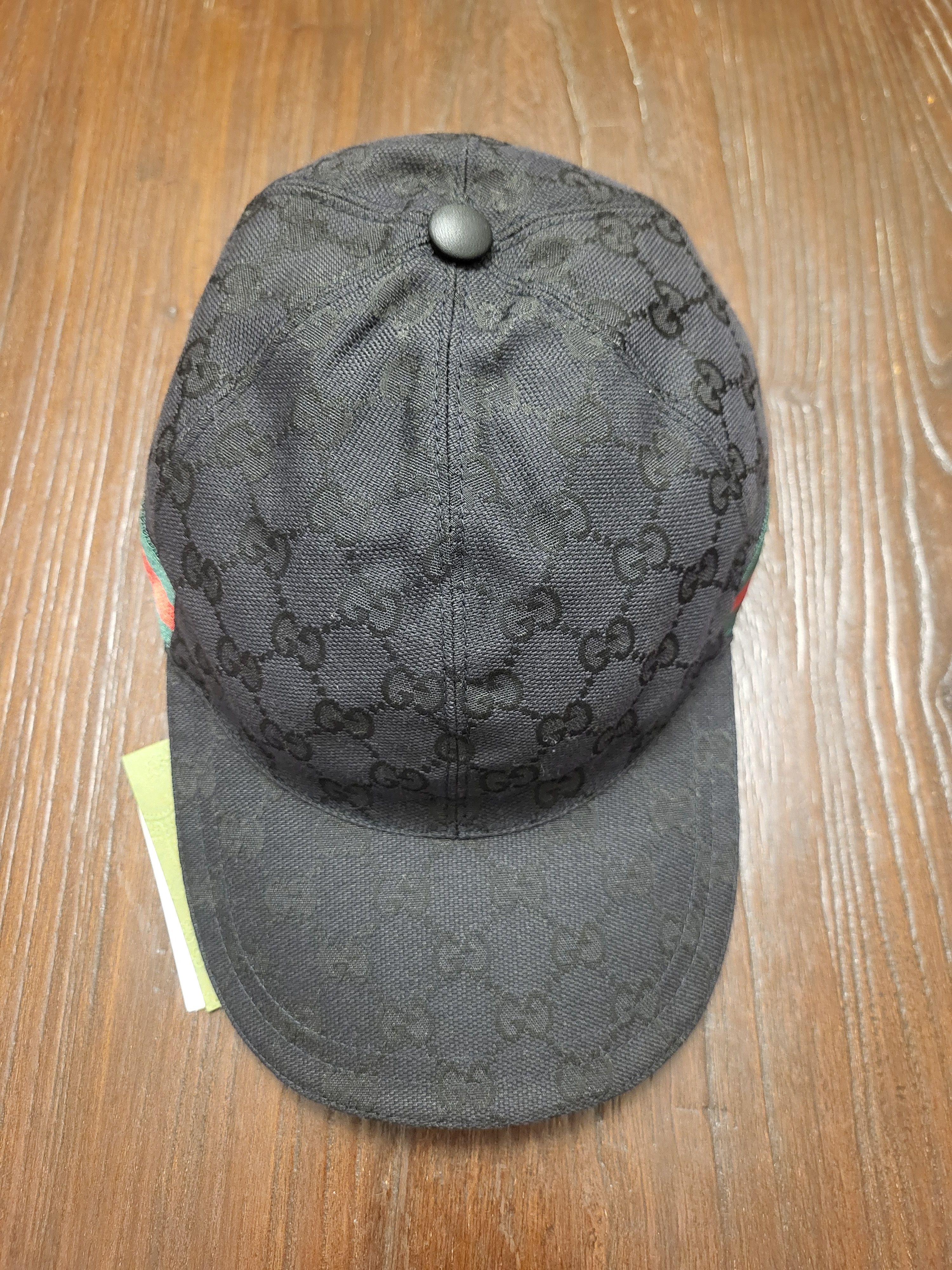 Gucci Black Canvas Baseball Cap M Size ONE SIZE - 2 Thumbnail