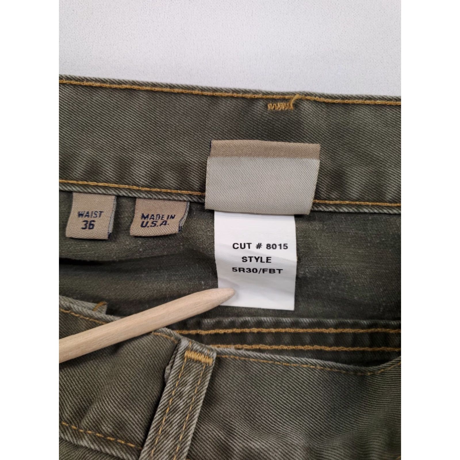 Bills Khakis Bill's Khakis 5 Pocket Pants Jeans Olive Green Made USA Mens 36 Adult 36 x 29 Inseam 29 Regular Green Chino Mens Size US 36 / EU 52 - 2 Thumbnail