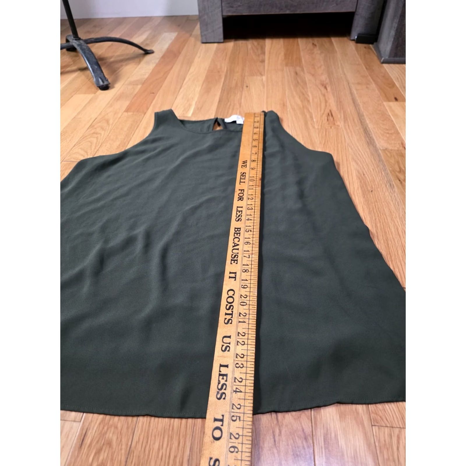 Loft Loft Green Tank Top Women's Size L Boat Neck Keyhole Back Sleeveless Casual Lightweight Solid Pattern Summer Spring Size L / US 10 / IT 46 - 5 Thumbnail