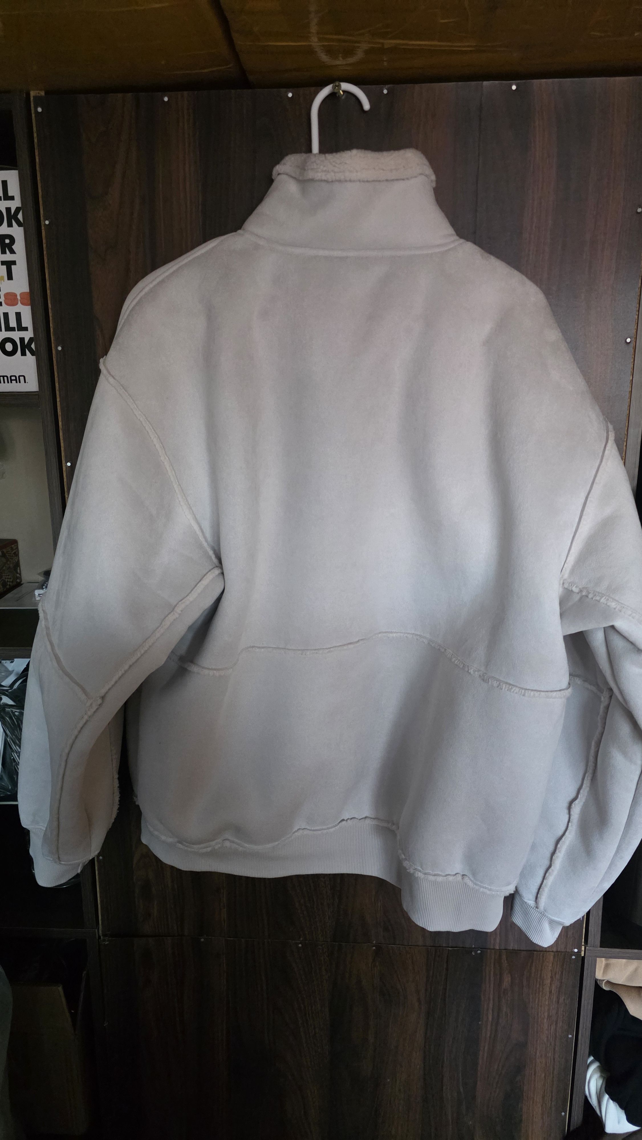 Palace Palace Sherpa Faux Suede Funnel Jacket Soft White Size US XL / EU 56 / 4 - 3 Thumbnail