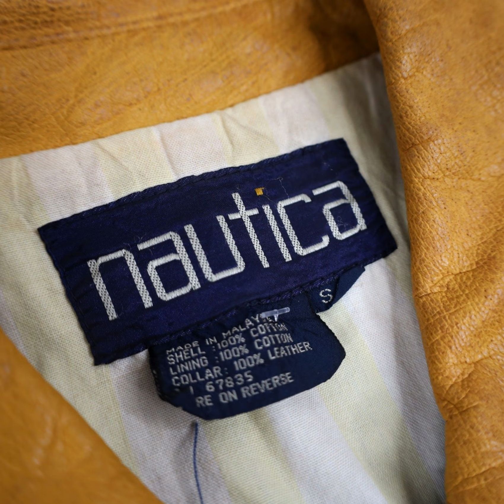 Nautica VINTAGE Nautica Denim Jacket Men Jacket S Blue Denim 9/10 Small Leather Collar Size US S / EU 44-46 / 1 - 7 Thumbnail