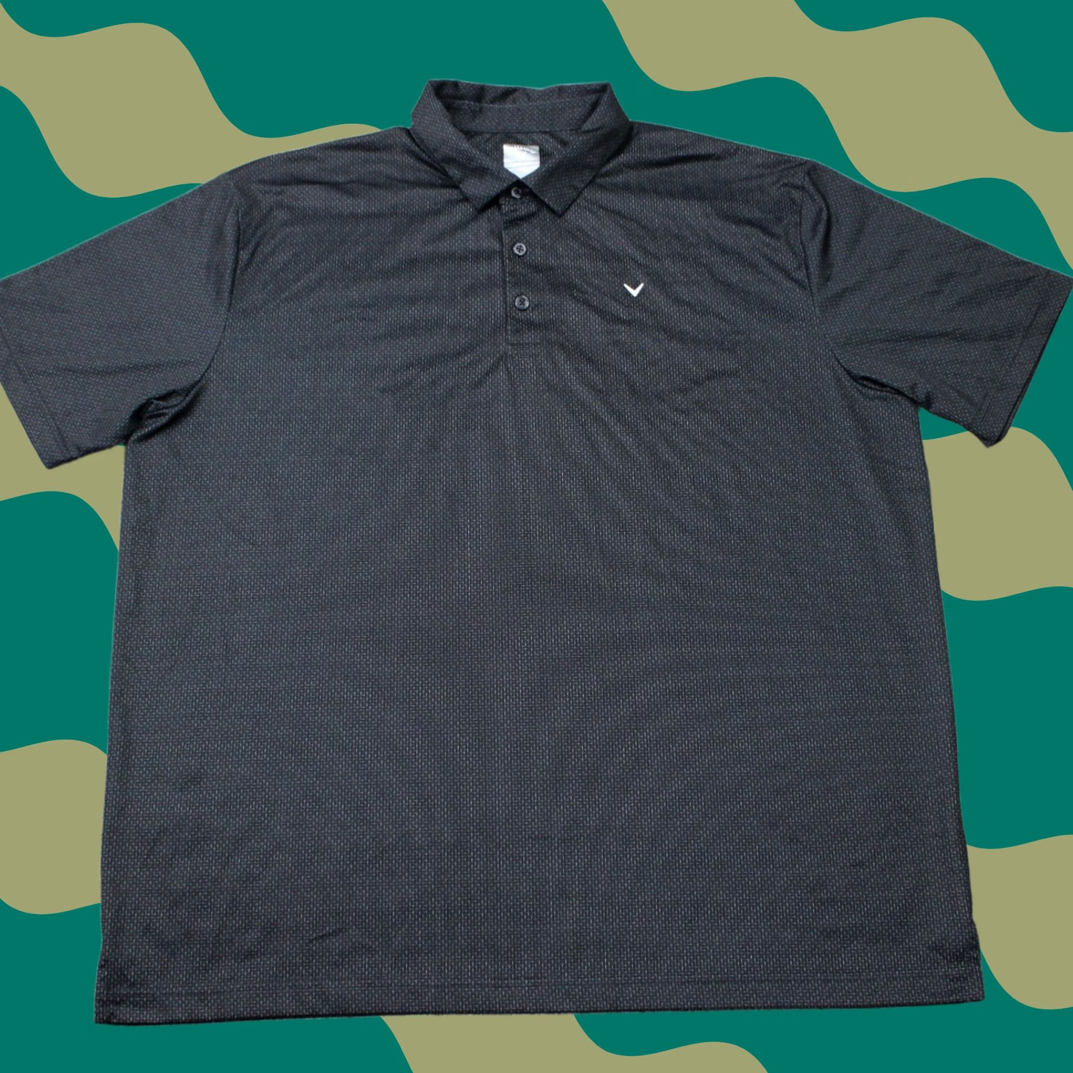 Callaway Callaway Polo Shirt Mens 2XL Black Geometric Opti-Dri Short Sleeve Polo Shirt Size US XXL / EU 58 / 5 - 1 Thumbnail