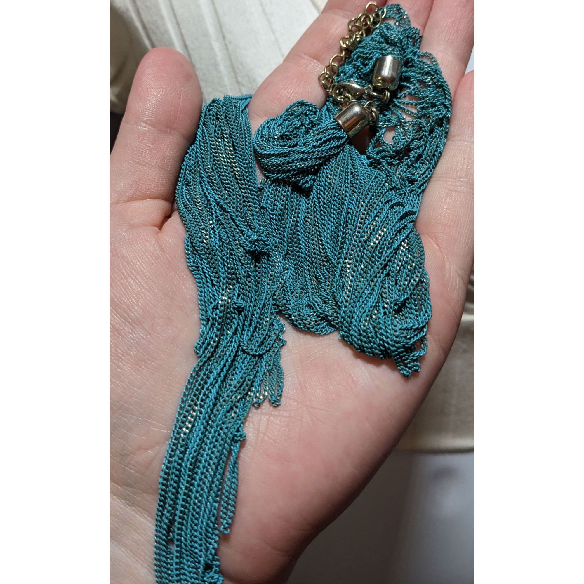 Other Abstract Blue Multilayer Chain Necklace Size ONE SIZE - 8 Thumbnail