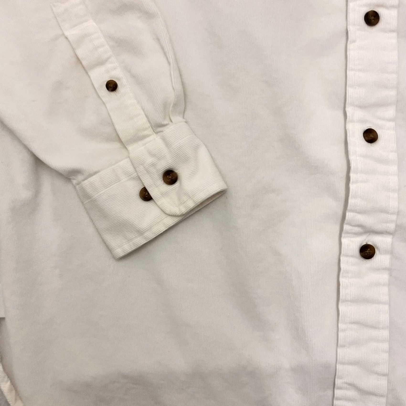 Nautica Nautica Corduroy Shirt Mens Large White Long Sleeve Button Down Cotton Size US L / EU 52-54 / 3 - 3 Thumbnail