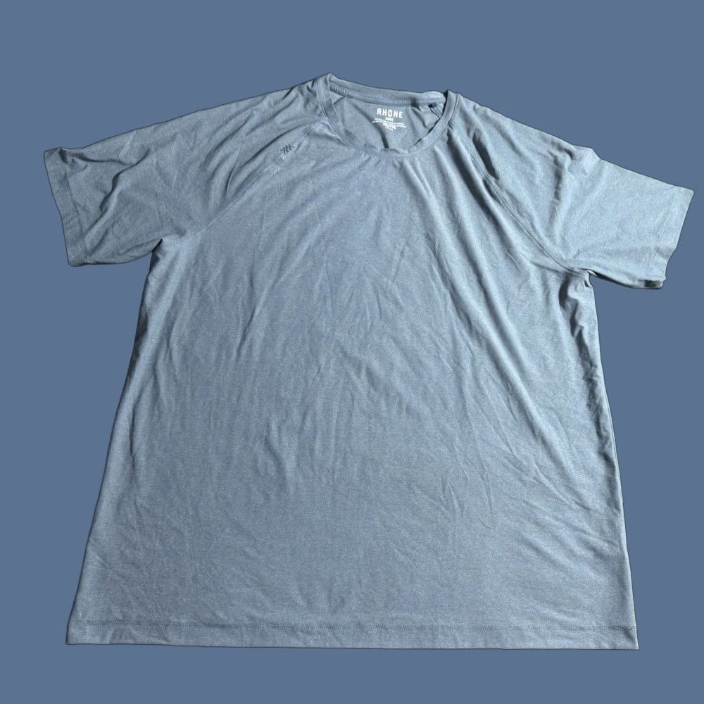 Rhone Rhone T-Shirt Mens 2XL Short Sleeve Crew Neck Blue Athletic Gym All Seasons Lightweight Logo Size US XXL / EU 58 / 5 - 1 Thumbnail