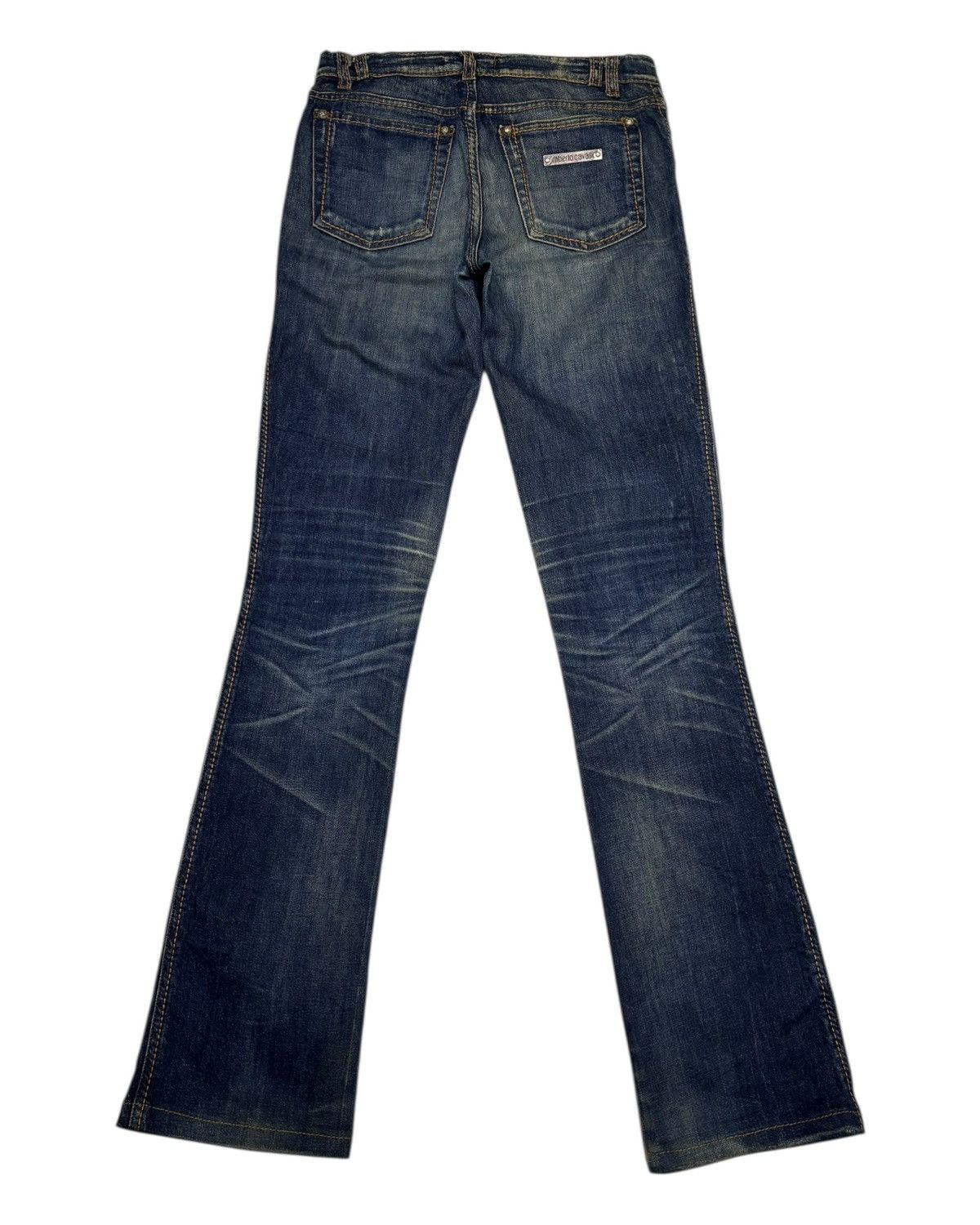 Just Cavalli × Roberto Cavalli ROBERTO CAVALLI LEOPARD DISTRESSED FLARE JEANS Size 29" - 2 Thumbnail