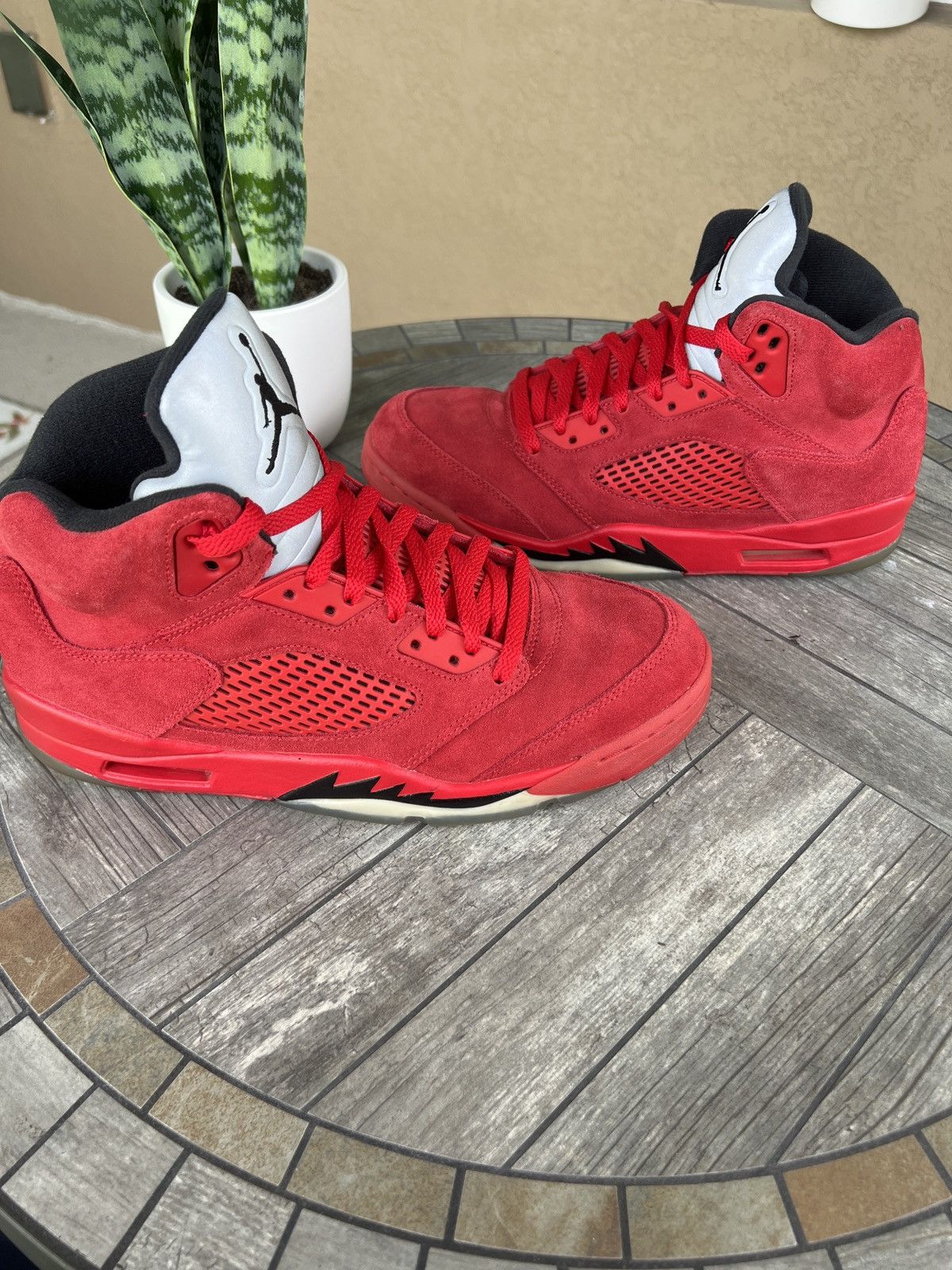 Jordan Brand Air Jordan 5 Red Suede Size US 9.5 / EU 42-43 - 3 Thumbnail