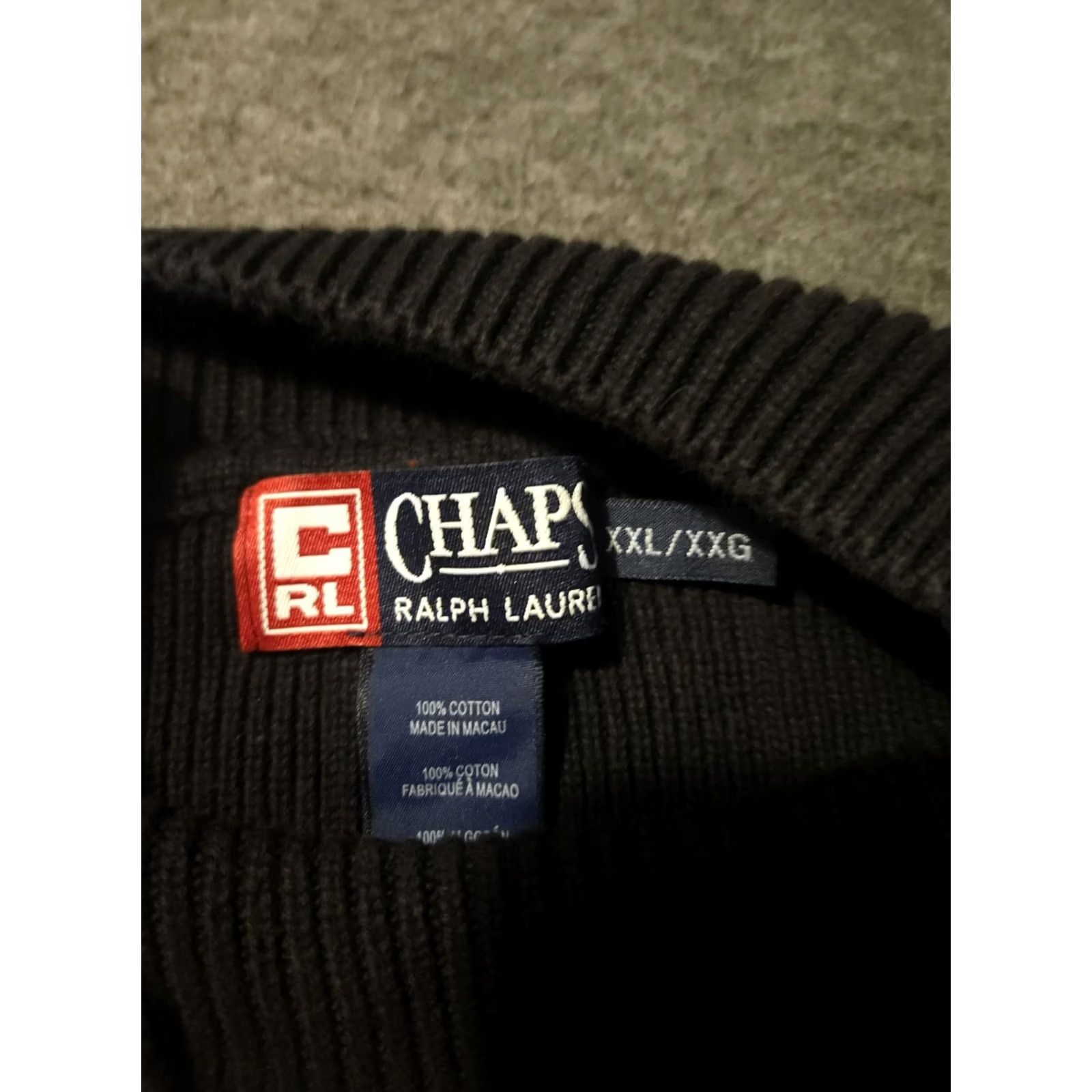 Ralph Lauren VINTAGE Ralph Lauren Sweater Mens 2XL Black Chaps Men Heavy Ribbed Preppy Size US XXL / EU 58 / 5 - 2 Thumbnail