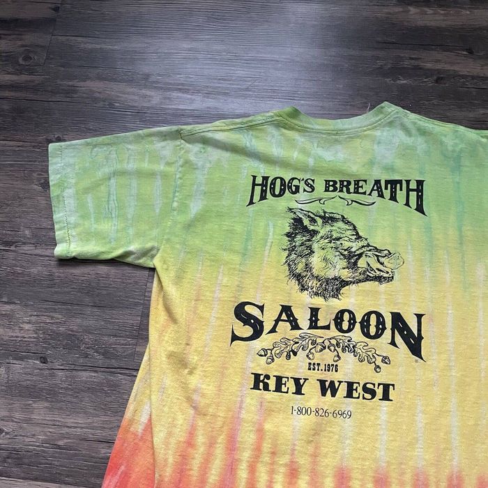 Vintage Vintage 1990s Hogs Breath Saloon Rasta Biker Marley T-Shirt ...