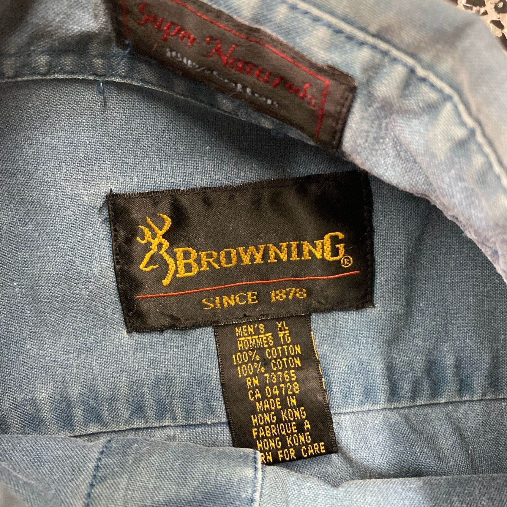 Vintage Browning Shirt Embroidered Bird Logo XL Outdoors Camping Hunting Lodge Shirt Size US XL / EU 56 / 4 - 3 Thumbnail