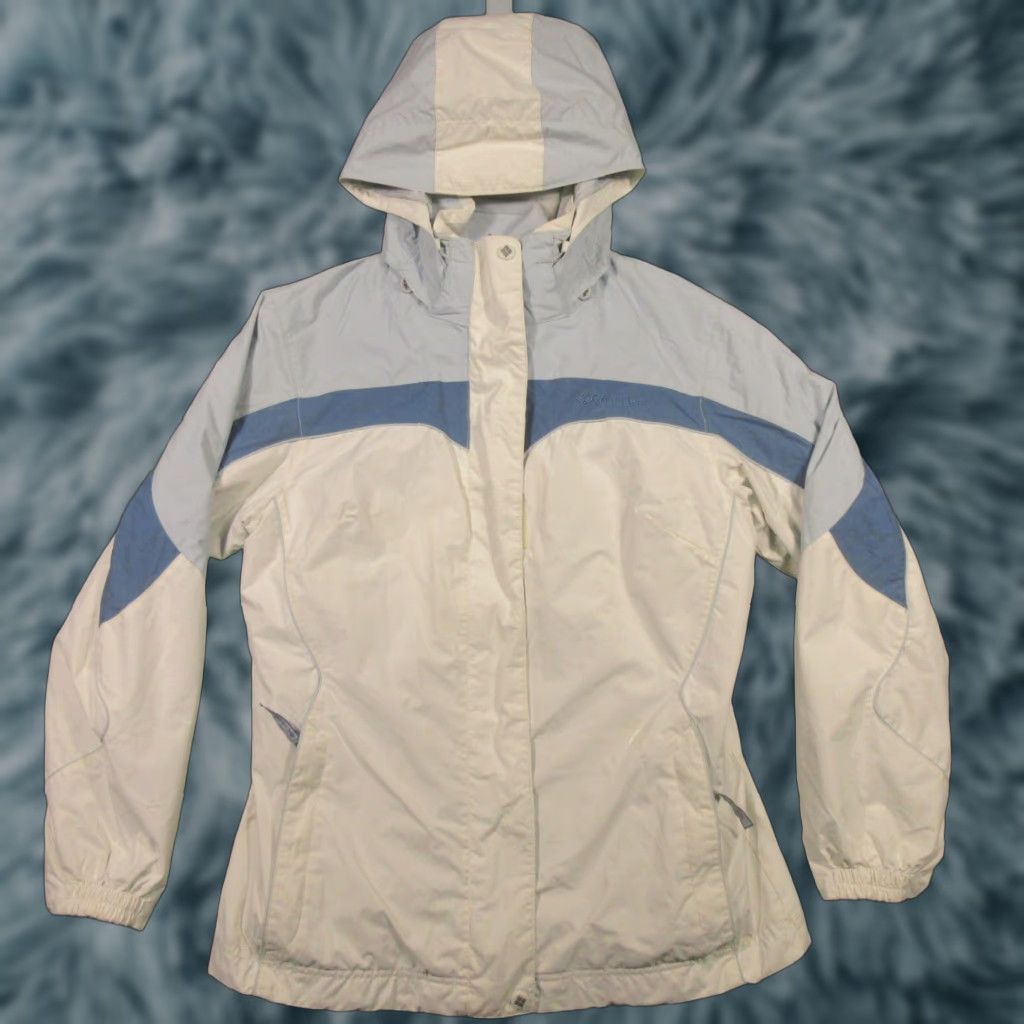 Vintage Columbia 3 in 1 Jacket Womens S White Removable hood Fleece Jacket Liner Patch Size S / US 4 / IT 40 - 1 Thumbnail