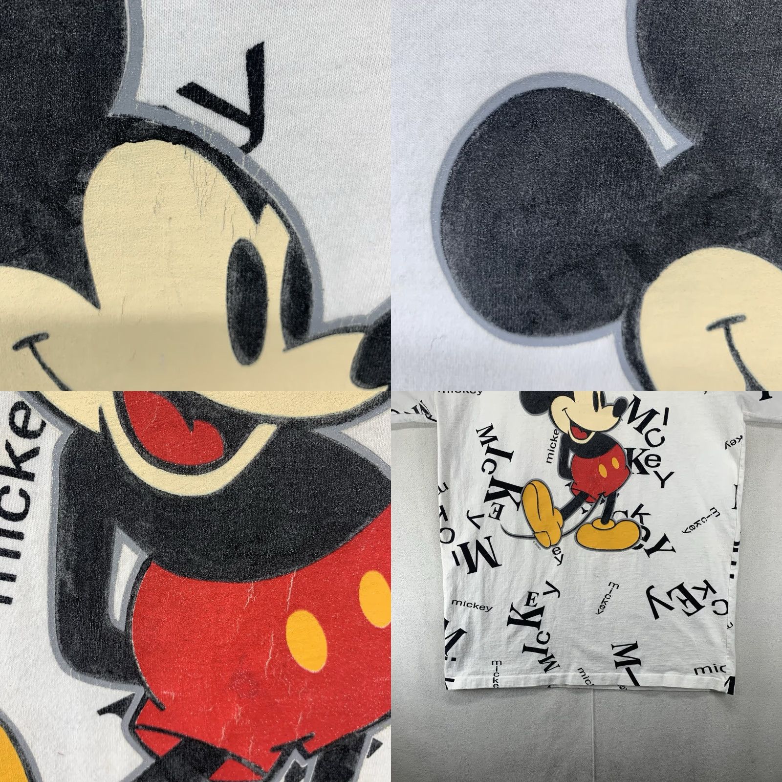 Disney VINTAGE Disney 90s Mickey Mouse T-Shirt Medium White Graphic Print Crew Neck Short Sleeve Mens Size US M / EU 48-50 / 2 - 8 Thumbnail