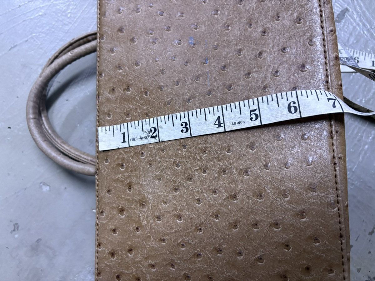Handmade Birkin Style Hand Bag Ostrich Leather Size ONE SIZE - 14 Thumbnail
