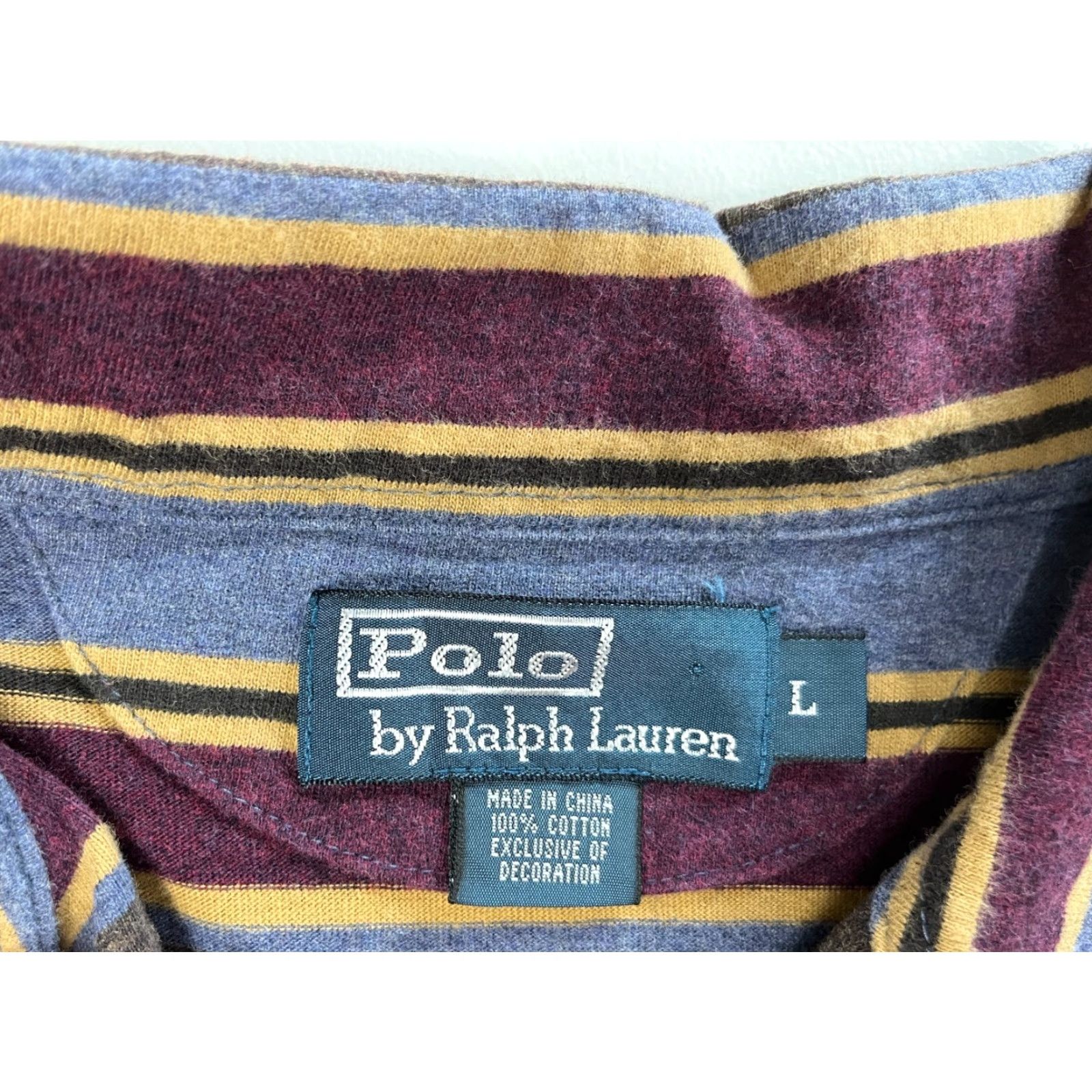 Polo Ralph Lauren Polo Ralph Lauren Polo Shirt Striped Multicolor Size L Men's Polo Shirt Size US L / EU 52-54 / 3 - 6 Thumbnail