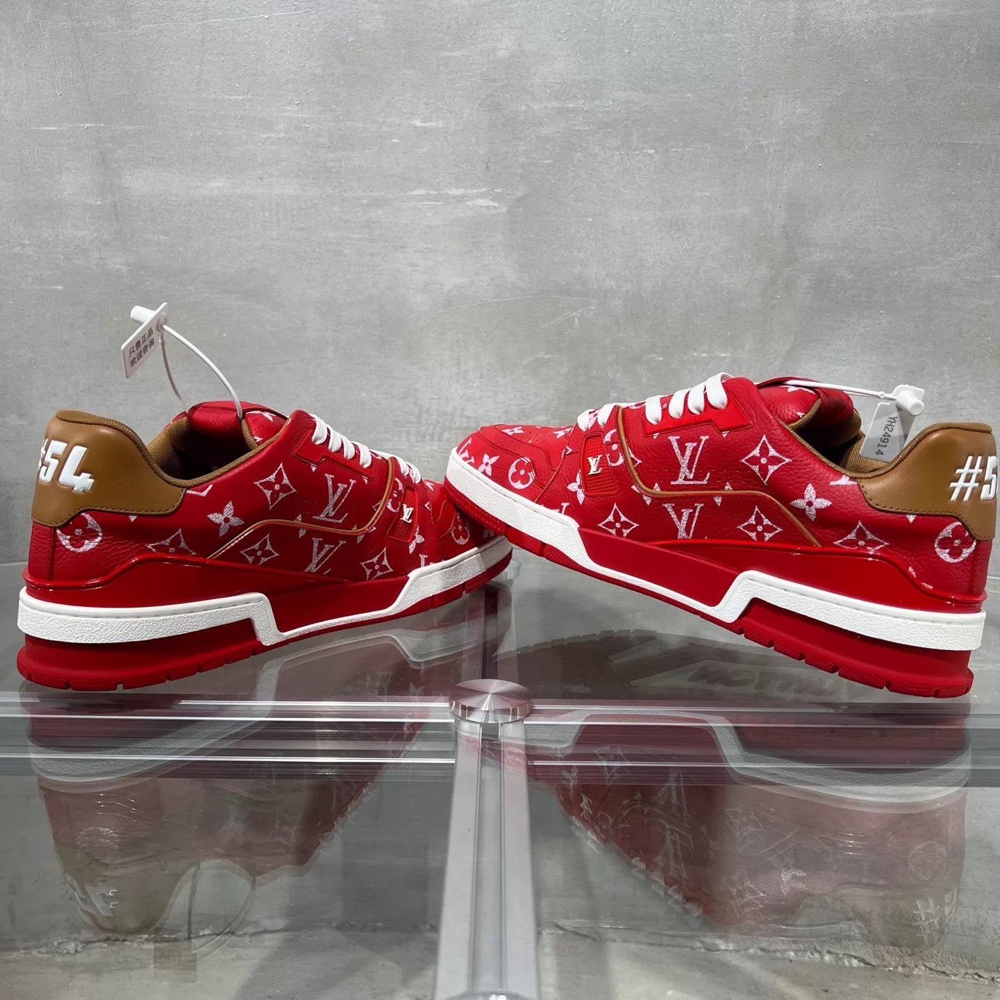 Louis Vuitton LV P9 Trainer Allover Print Red UK10 44 Size US 10 / EU 43 - 5 Thumbnail