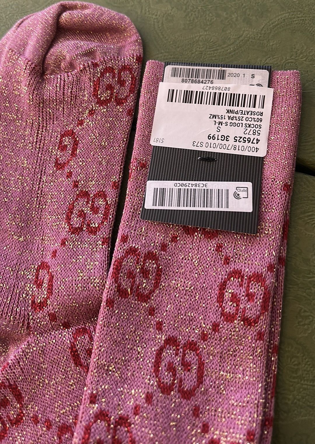 Gucci Gucci GG Cotton Socks Roseate Pink size S Size ONE SIZE - 4 Thumbnail