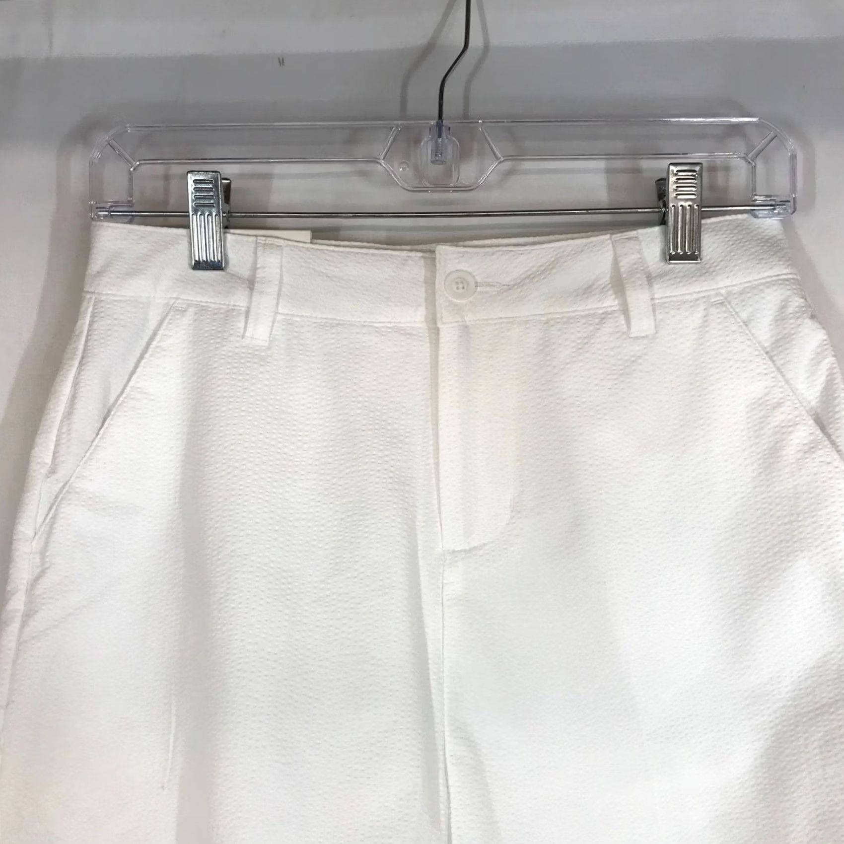 Vintage Walter Hagen Women's Golf Shorts 2 White 100% Polyester Flat Front Casual Size 26" / US 2 / IT 38 - 2 Thumbnail