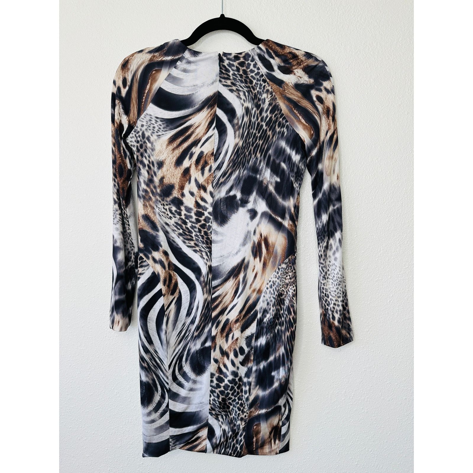 Other Torn by Ronny Kobo Black Multi Animal Print Bodycon Dress S Size S / US 4 / IT 40 - 4 Thumbnail
