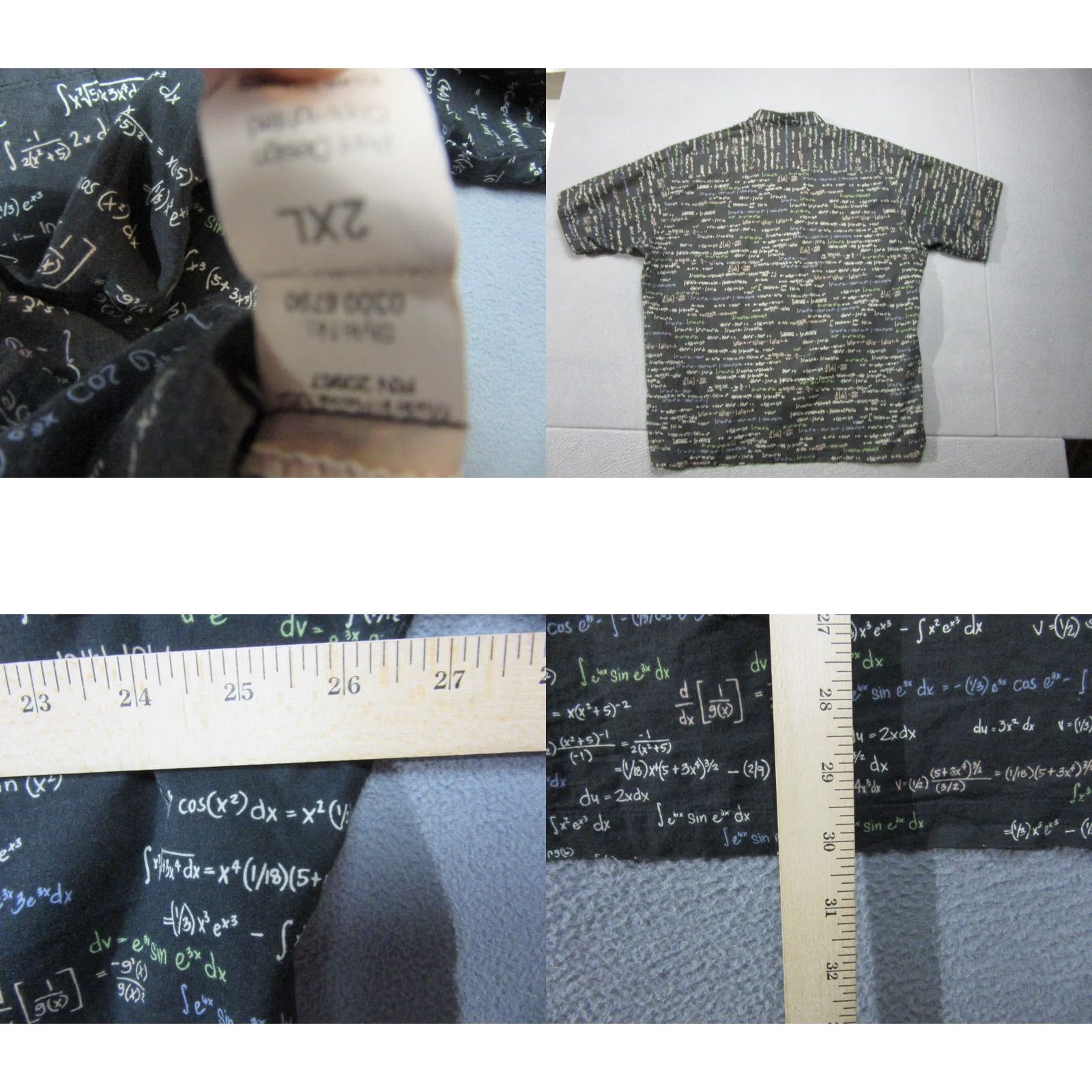 Tori Richard Tori Richard Shirt Men 2XL Black Math Science Calculus Equation Hawaii Button Up Shirt Size US XXL / EU 58 / 5 - 8 Thumbnail