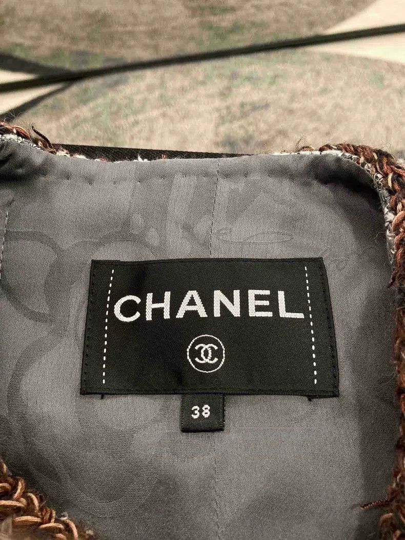 Chanel Chanel Forest series grey-brown plaid round-neck jacket Size XS / US 0-2 / IT 36-38 - 5 Thumbnail