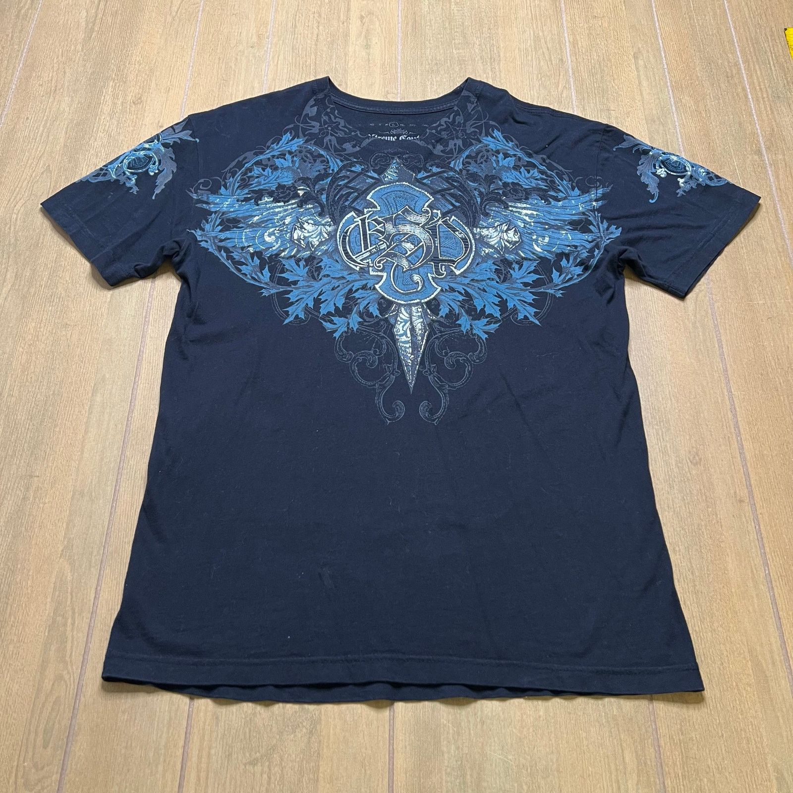 Vintage Y2K Xtreme Couture Affliction Style T Shirt Black Sz Large Size US L / EU 52-54 / 3 - 1 Thumbnail