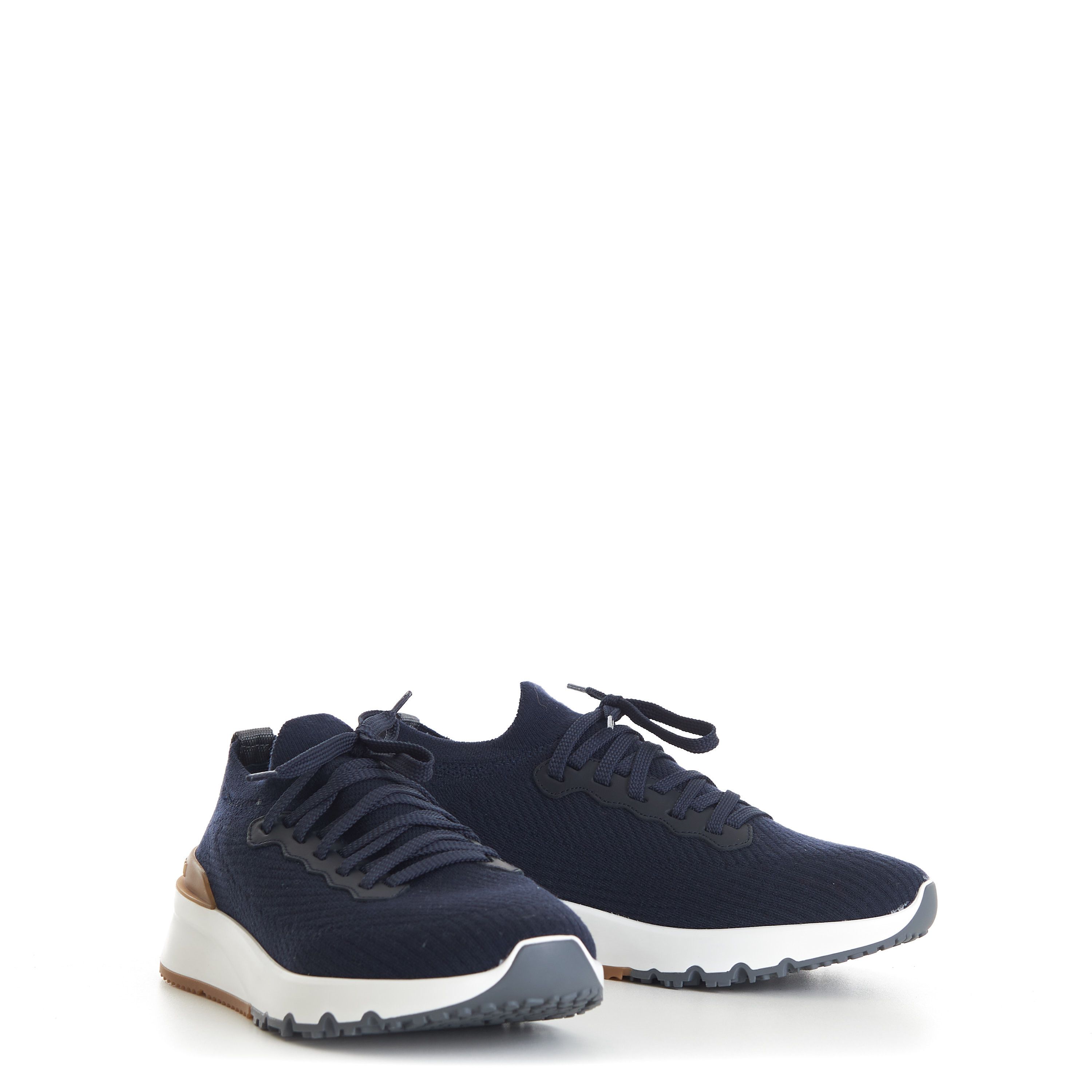 Brunello Cucinelli Navy Blue Runner Sneakers - Wool Knit Shoes Size US 6 / EU 39 - 11 Thumbnail