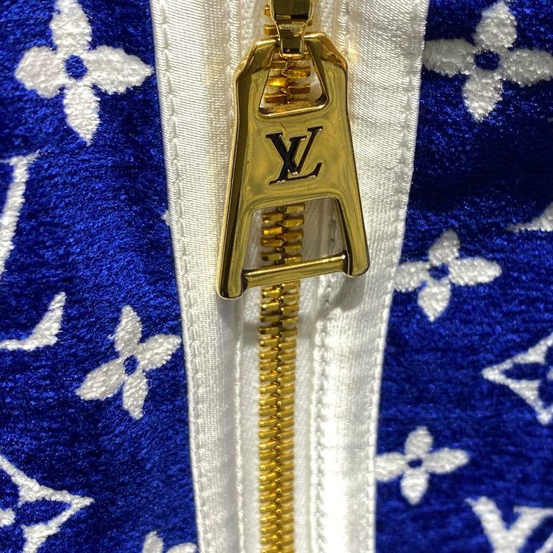 Louis Vuitton Louis Vuitton Navy print and floral print hooded jacket Size XXS / US 00 / IT 34 - 5 Thumbnail