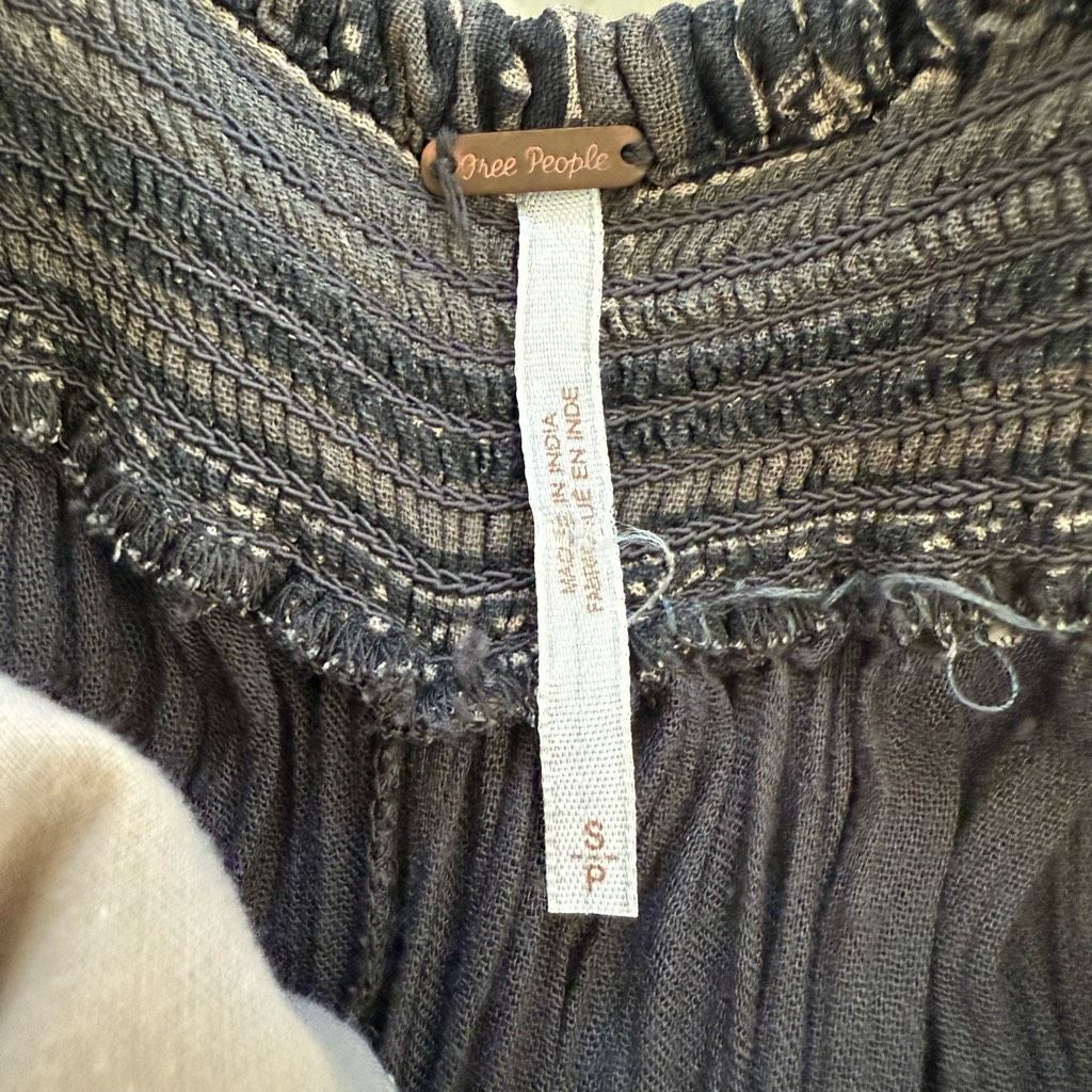 Free People Free People Deep V Boho Jumpsuit Grey $168 S Size US 27 - 8 Thumbnail