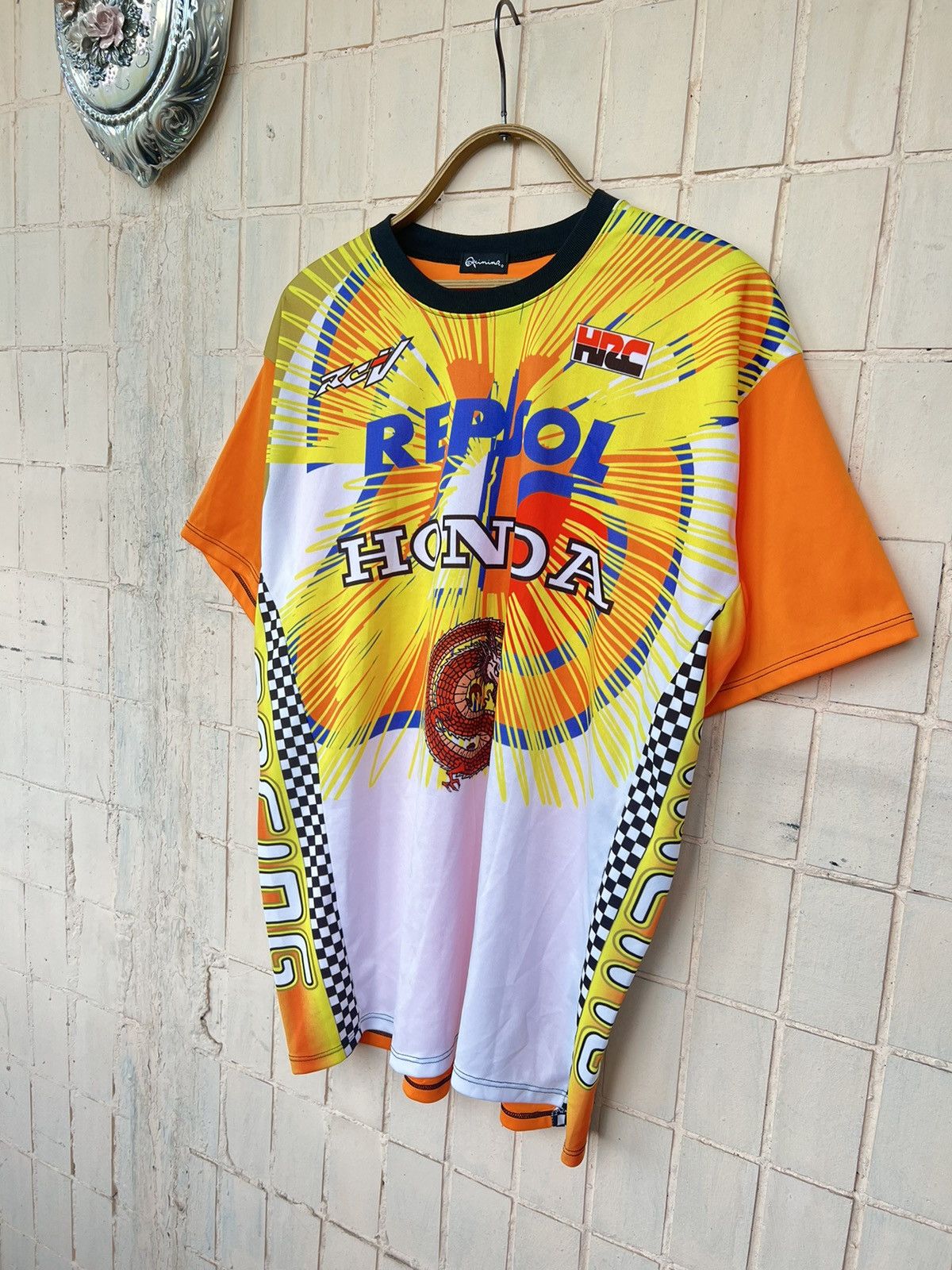 Honda Vintage 90s Honda Persol Dragon racing shirt Y2K Size US L / EU 52-54 / 3 - 2 Thumbnail