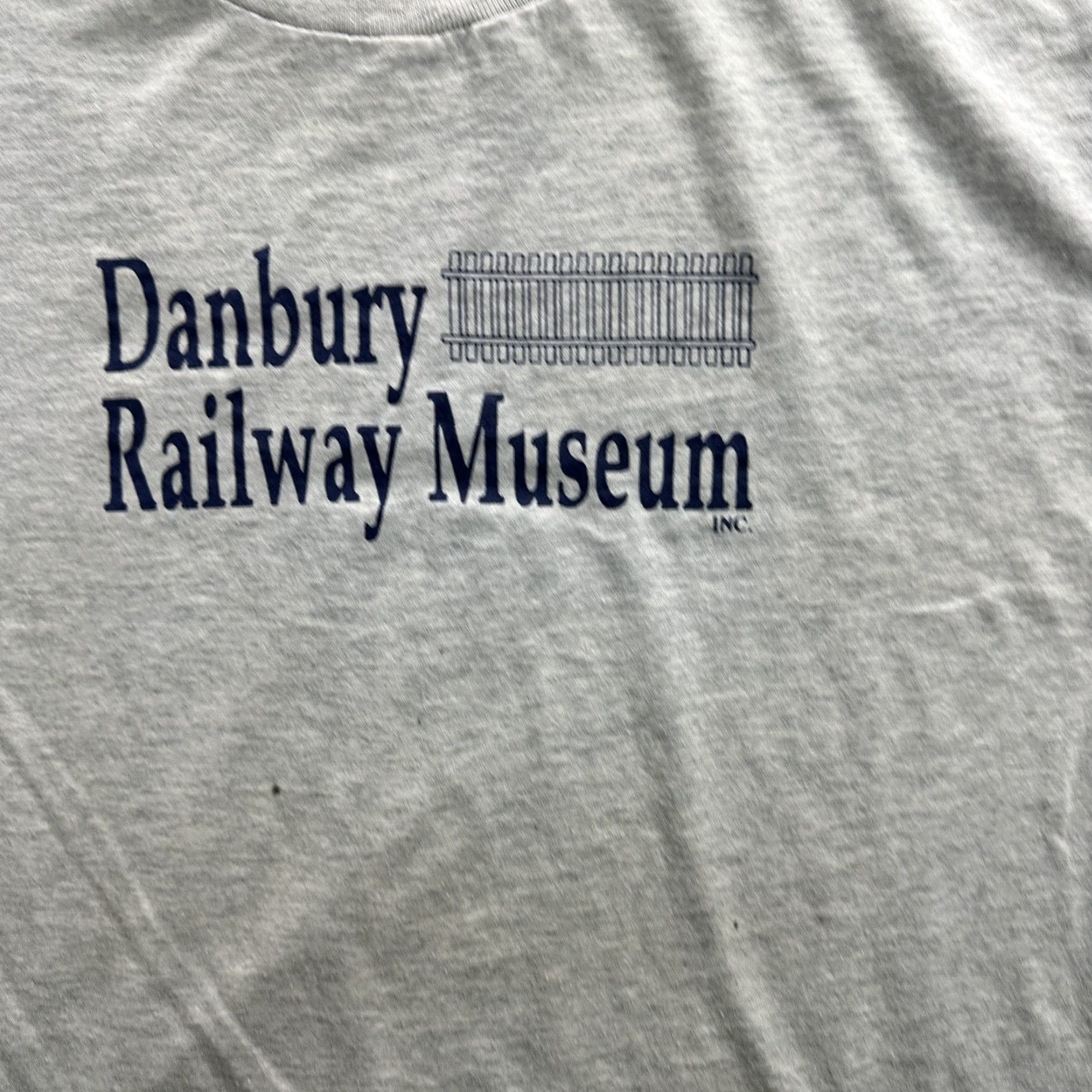 Fruit Of The Loom VINTAGE Danbury Railway Museum Shirt Mens Large Gray Fruit of the Loom Train 90s Size US L / EU 52-54 / 3 - 5 Thumbnail