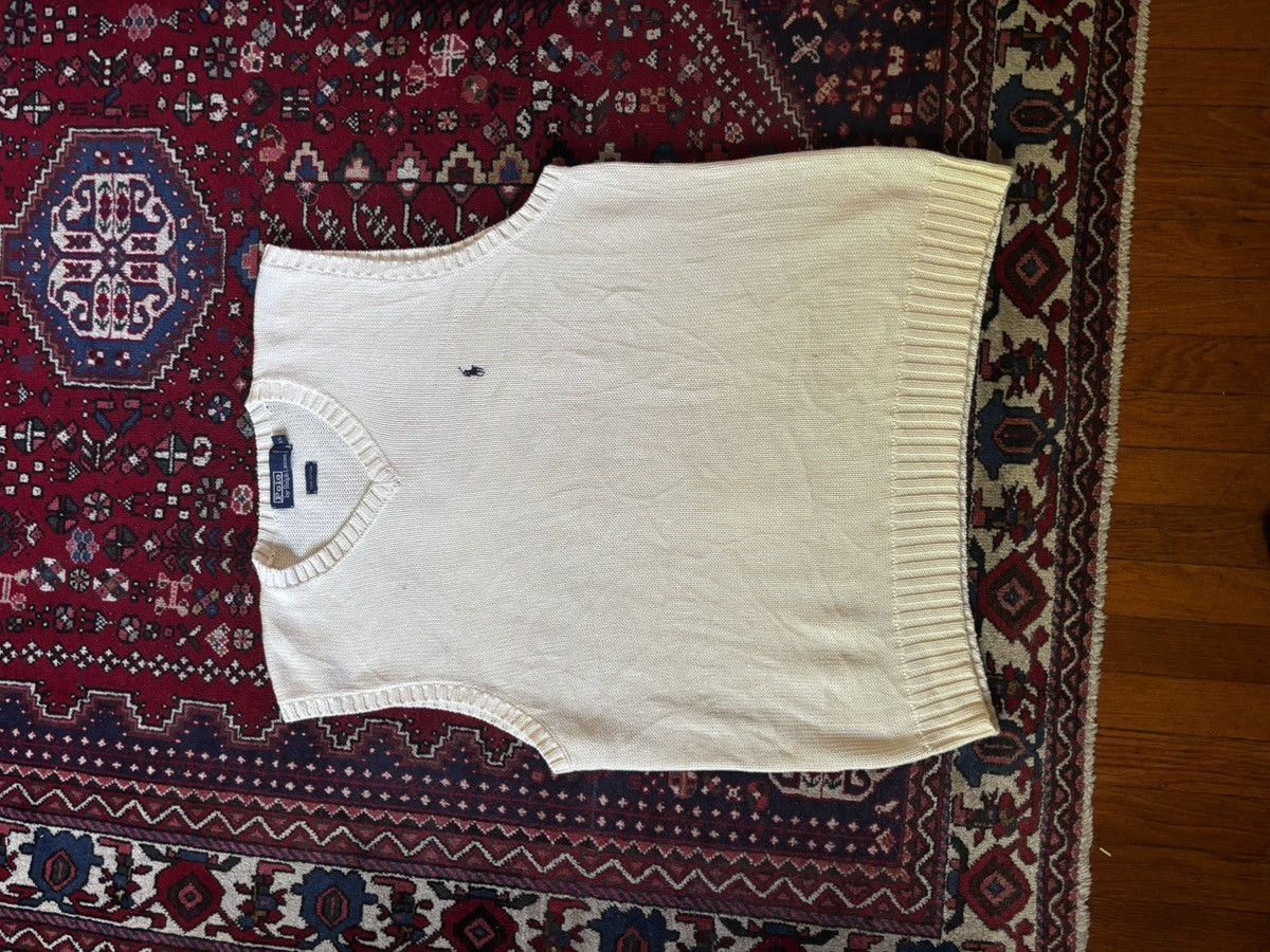 Polo Ralph Lauren Vintage Polo Ralph Lauren Cream Knit Sweater Vest – Size XL Size US XL / EU 56 / 4 - 1 Thumbnail
