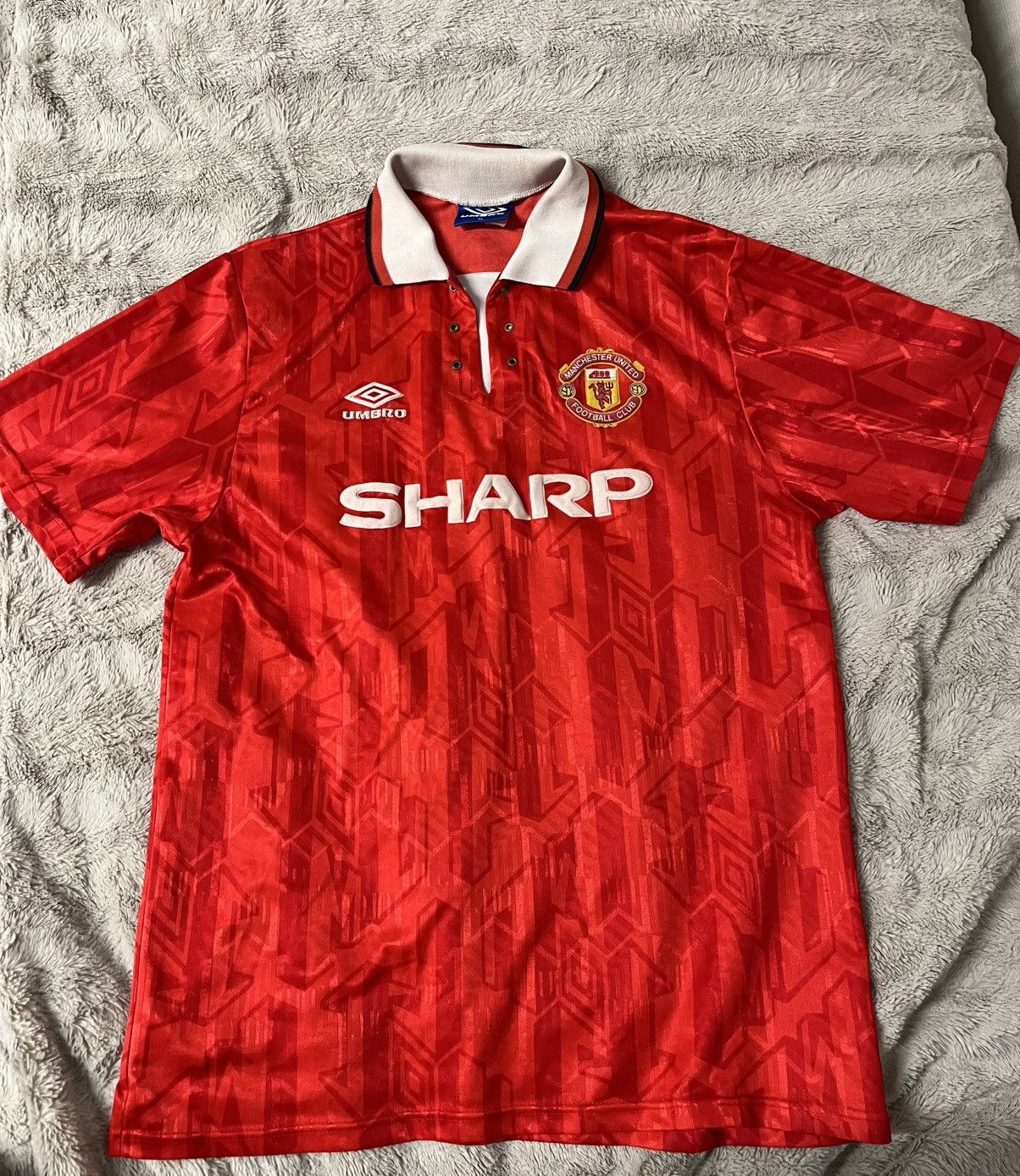 Umbro × Vintage 1992–93 Manchester United F.C. Umbro Jersey Size US XL / EU 56 / 4 - 1 Thumbnail