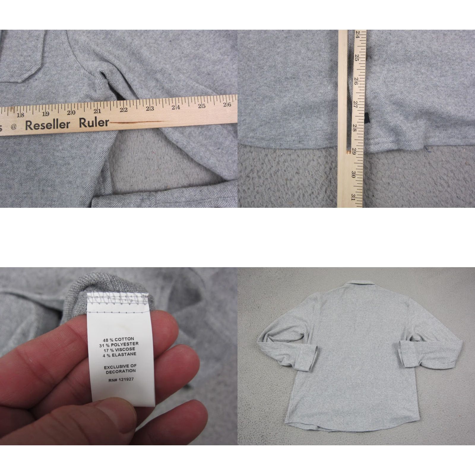johnnie-O johnnie-O Shirt Mens Medium Gray Brayden Stretch Flannel Lodge Button Up Casual Size US M / EU 48-50 / 2 - 8 Thumbnail